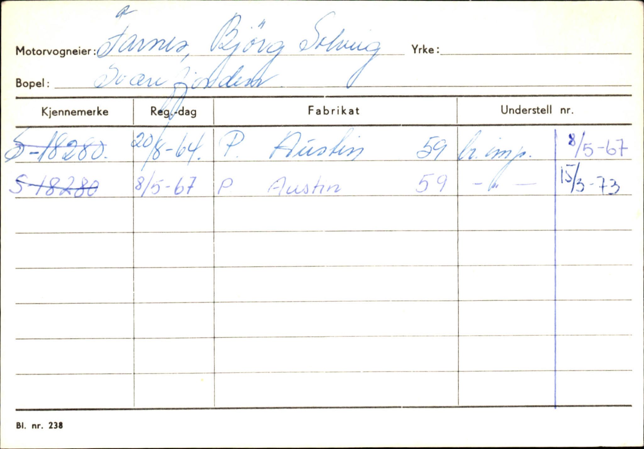 Statens vegvesen, Sogn og Fjordane vegkontor, AV/SAB-A-5301/4/F/L0132: Eigarregister Askvoll A-Å. Balestrand A-Å, 1945-1975, p. 1702