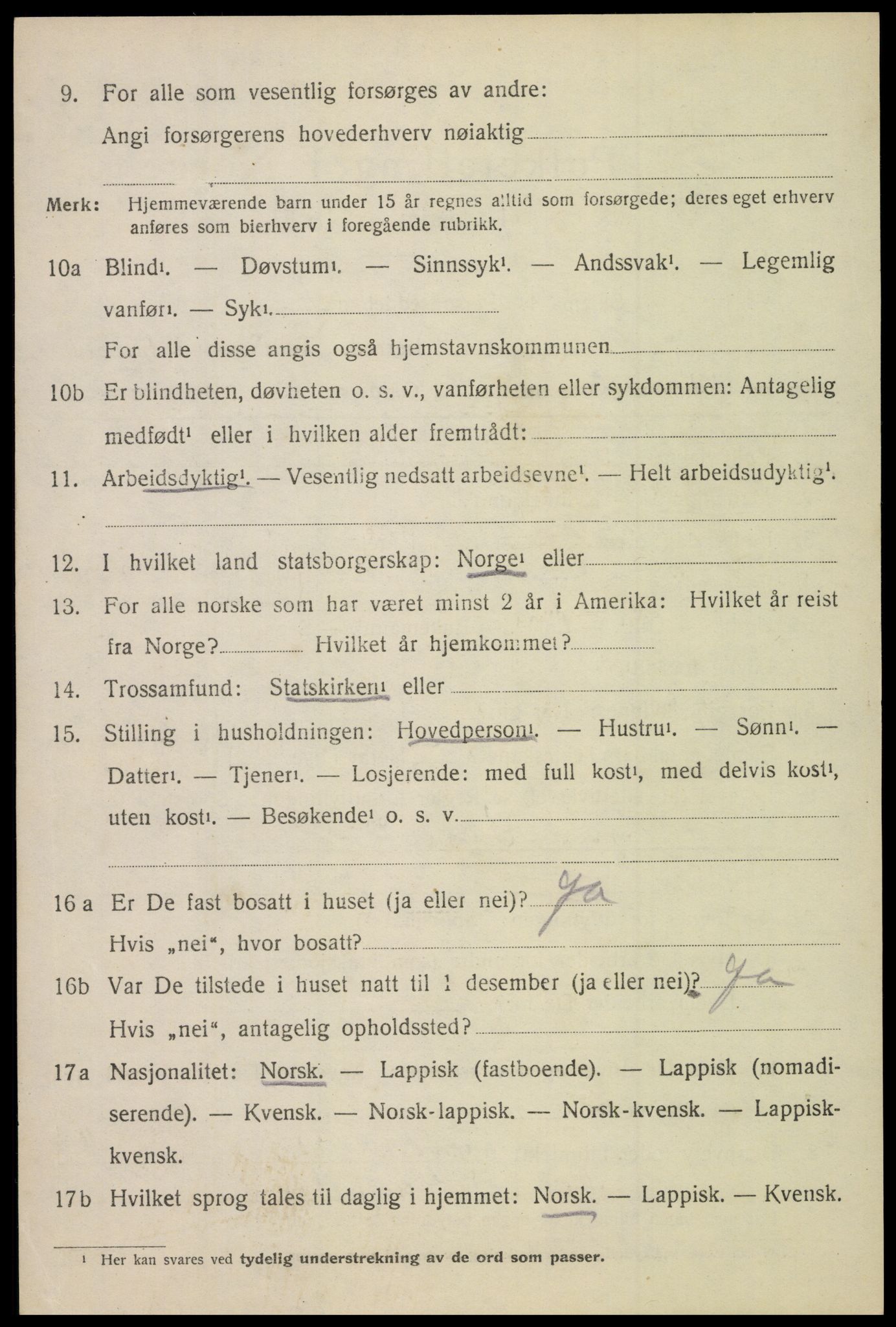 SAT, 1920 census for Borge, 1920, p. 7596