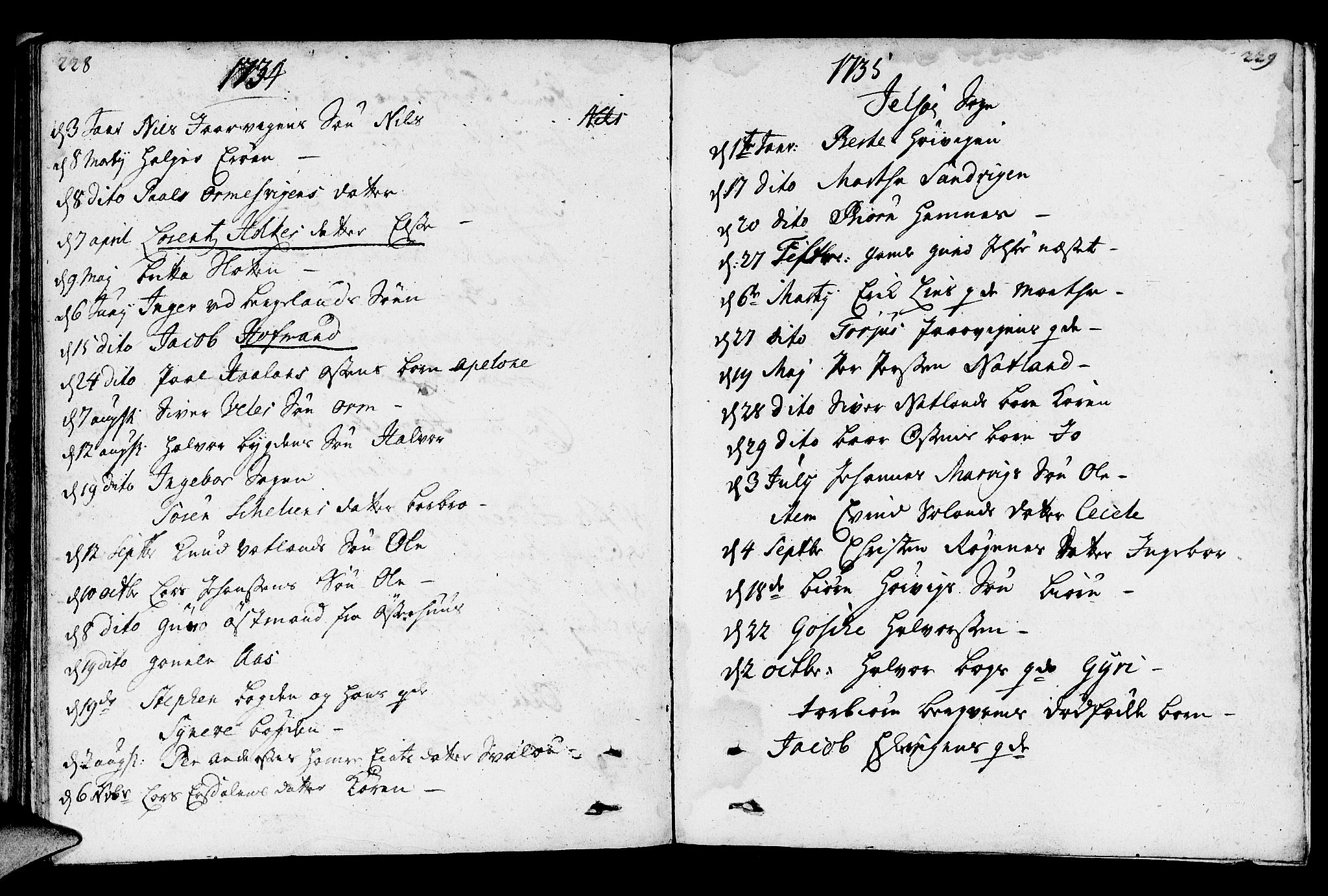 Jelsa sokneprestkontor, AV/SAST-A-101842/01/IV: Parish register (official) no. A 1, 1695-1737, p. 228-229