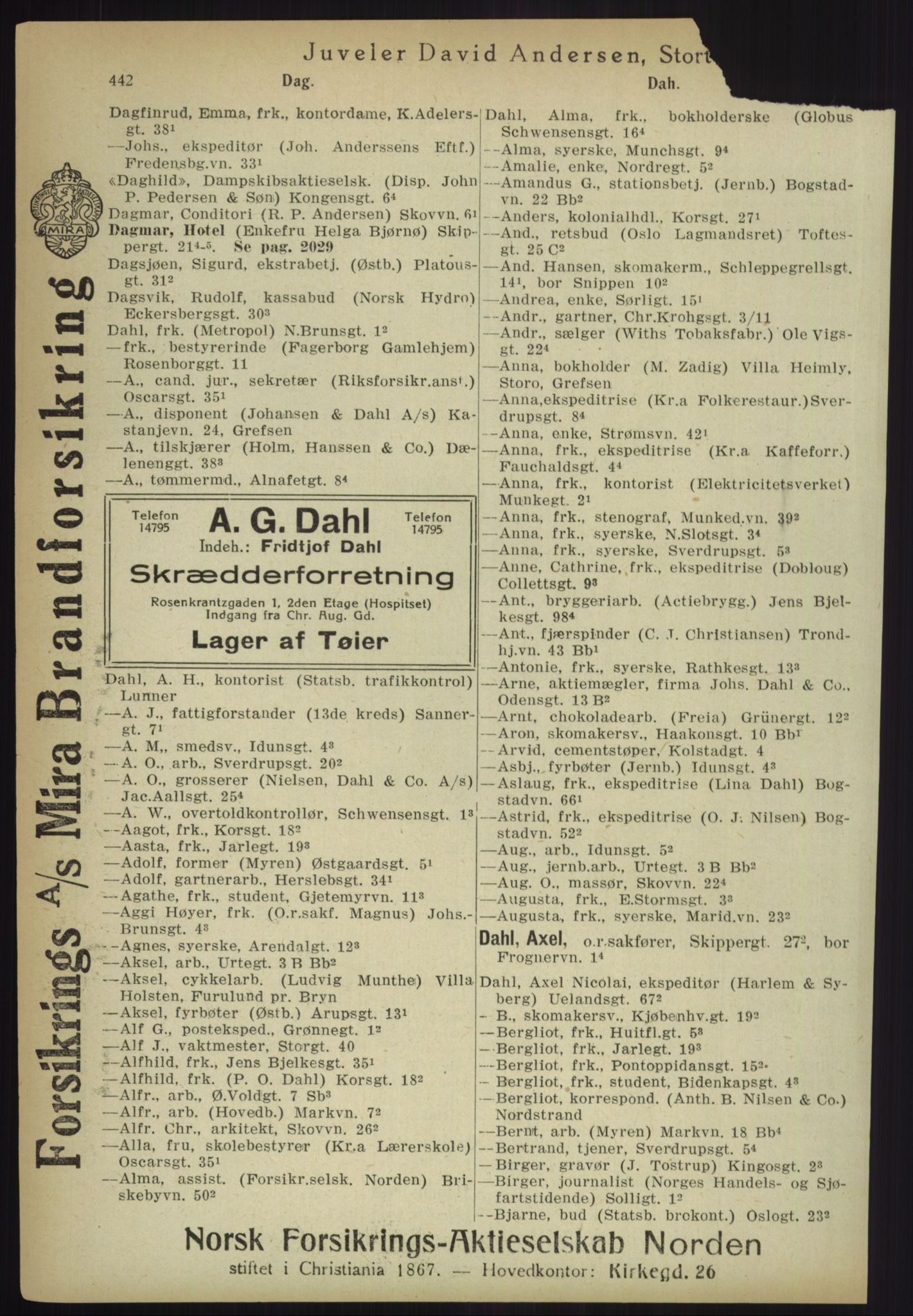 Kristiania/Oslo adressebok, PUBL/-, 1918, p. 467