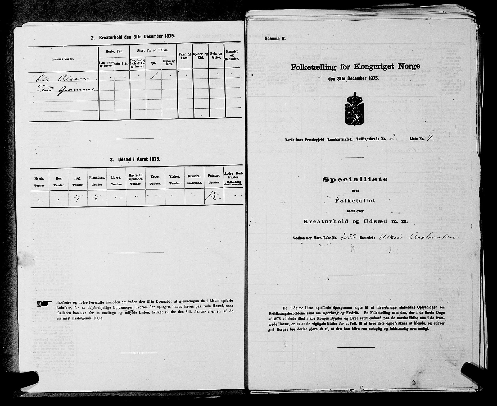 SAKO, 1875 census for 0613L Norderhov/Norderhov, Haug og Lunder, 1875, p. 291