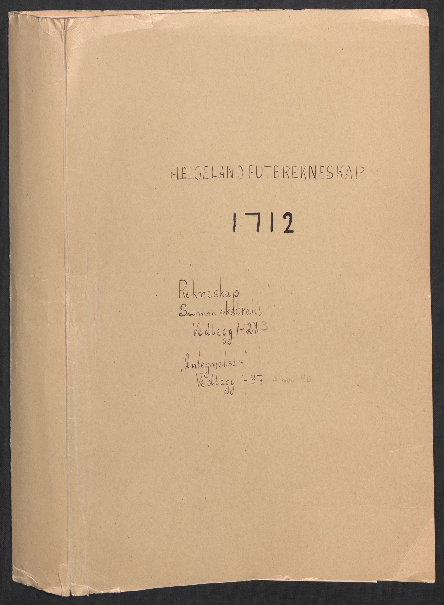 Rentekammeret inntil 1814, Reviderte regnskaper, Fogderegnskap, RA/EA-4092/R65/L4512: Fogderegnskap Helgeland, 1712-1713, p. 2