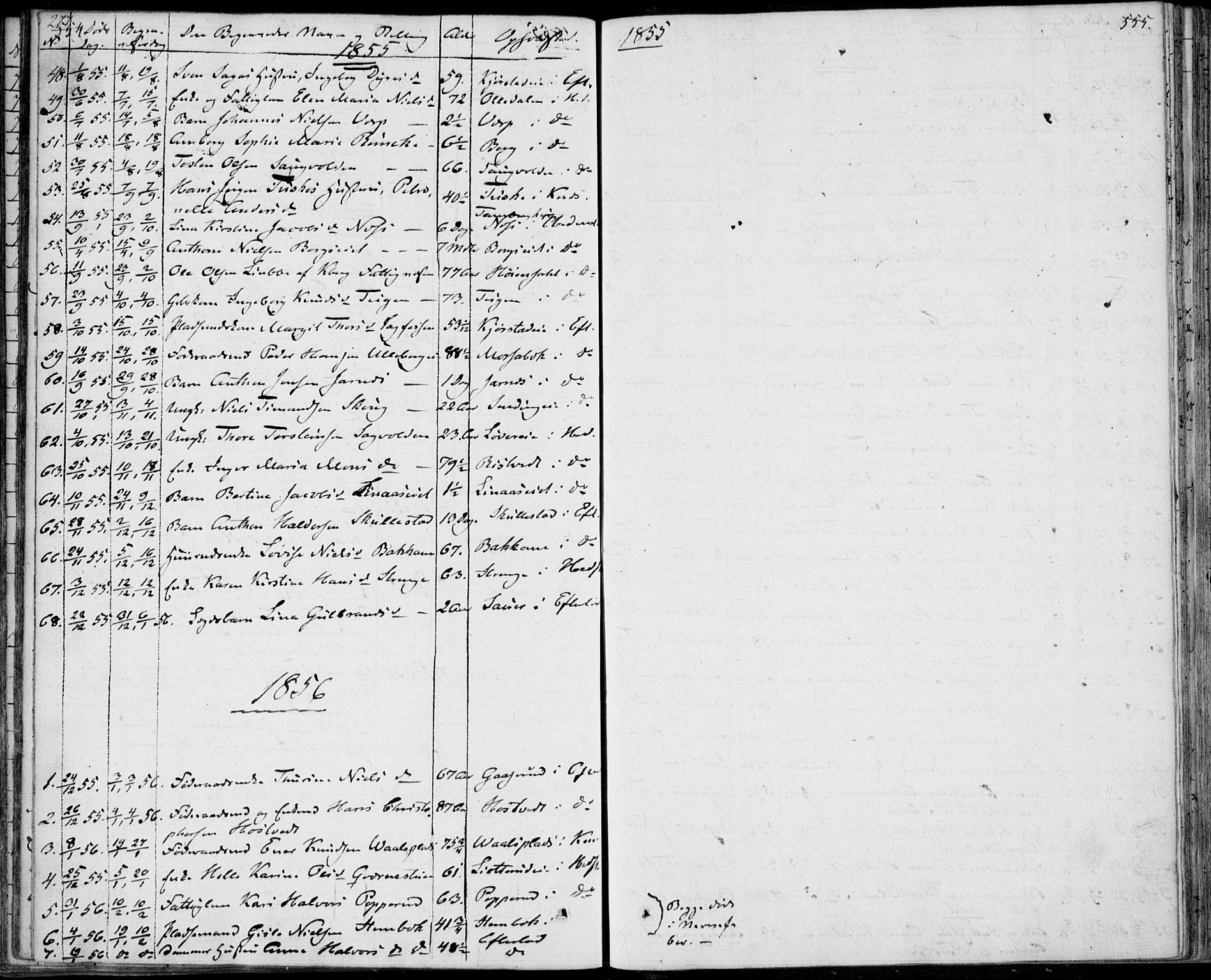 Sandsvær kirkebøker, SAKO/A-244/F/Fa/L0005: Parish register (official) no. I 5, 1840-1856, p. 554-555