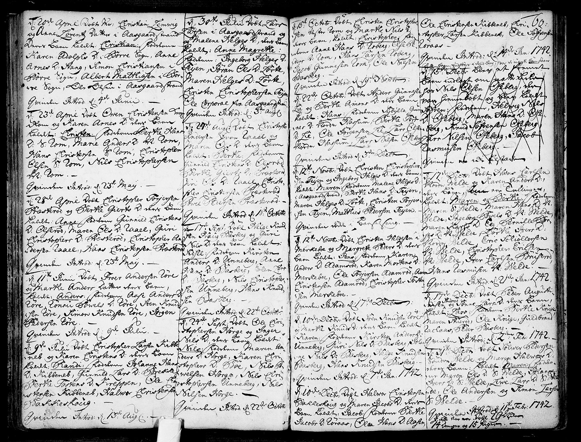 Sem kirkebøker, SAKO/A-5/F/Fb/L0001: Parish register (official) no. II 1, 1702-1764, p. 60