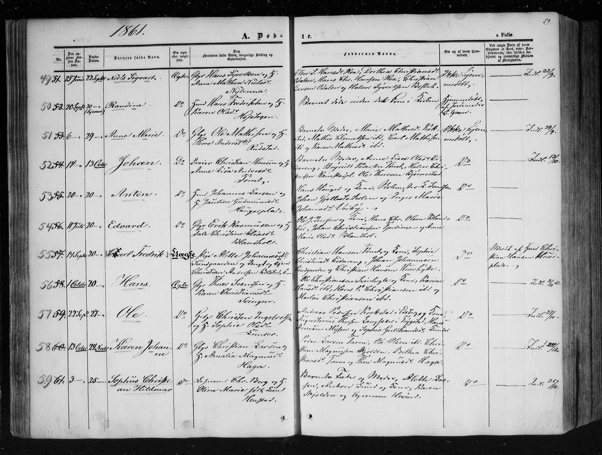 Askim prestekontor Kirkebøker, SAO/A-10900/F/Fa/L0005: Parish register (official) no. 5, 1847-1879, p. 59