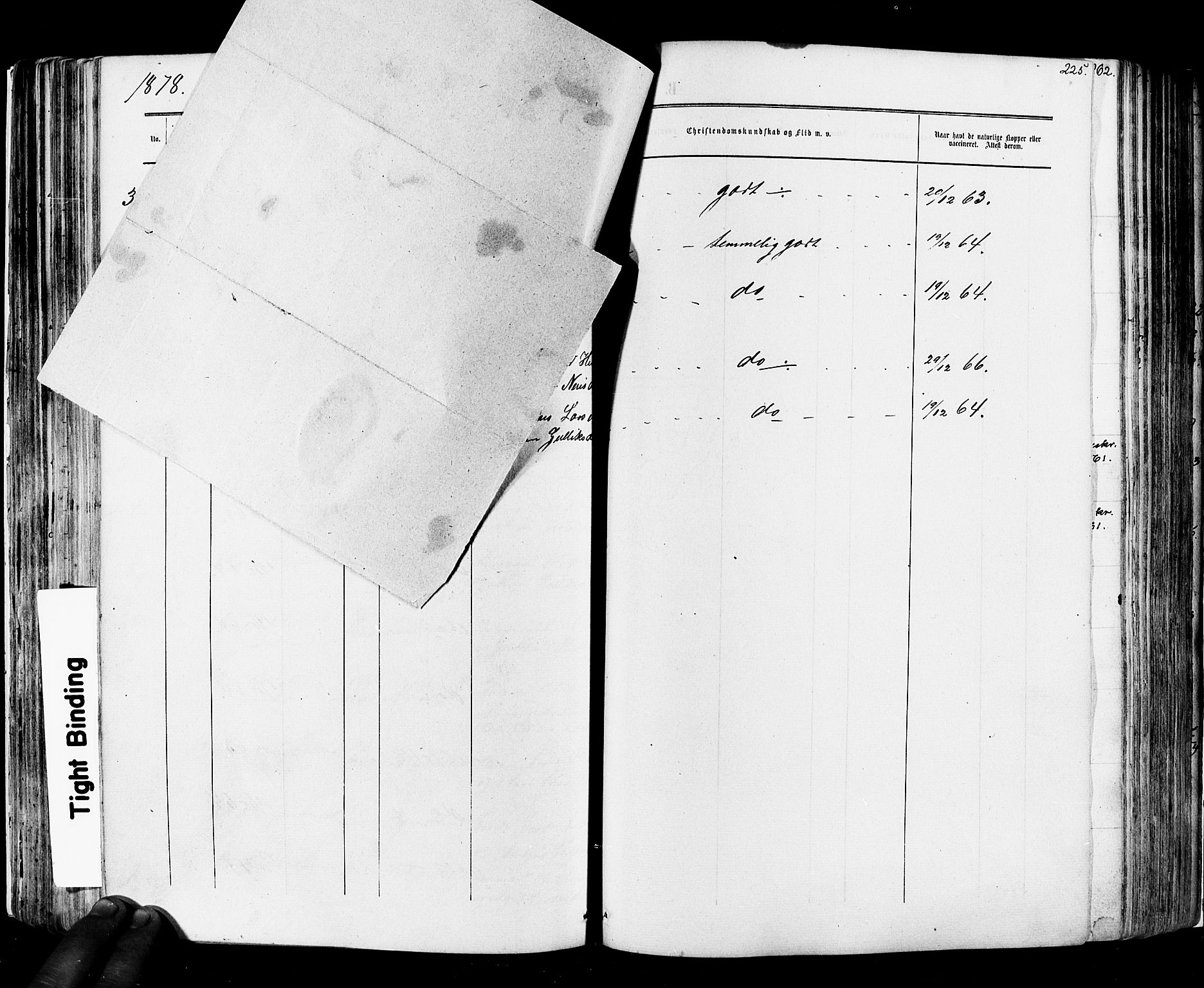 Flesberg kirkebøker, SAKO/A-18/F/Fa/L0007: Parish register (official) no. I 7, 1861-1878, p. 225