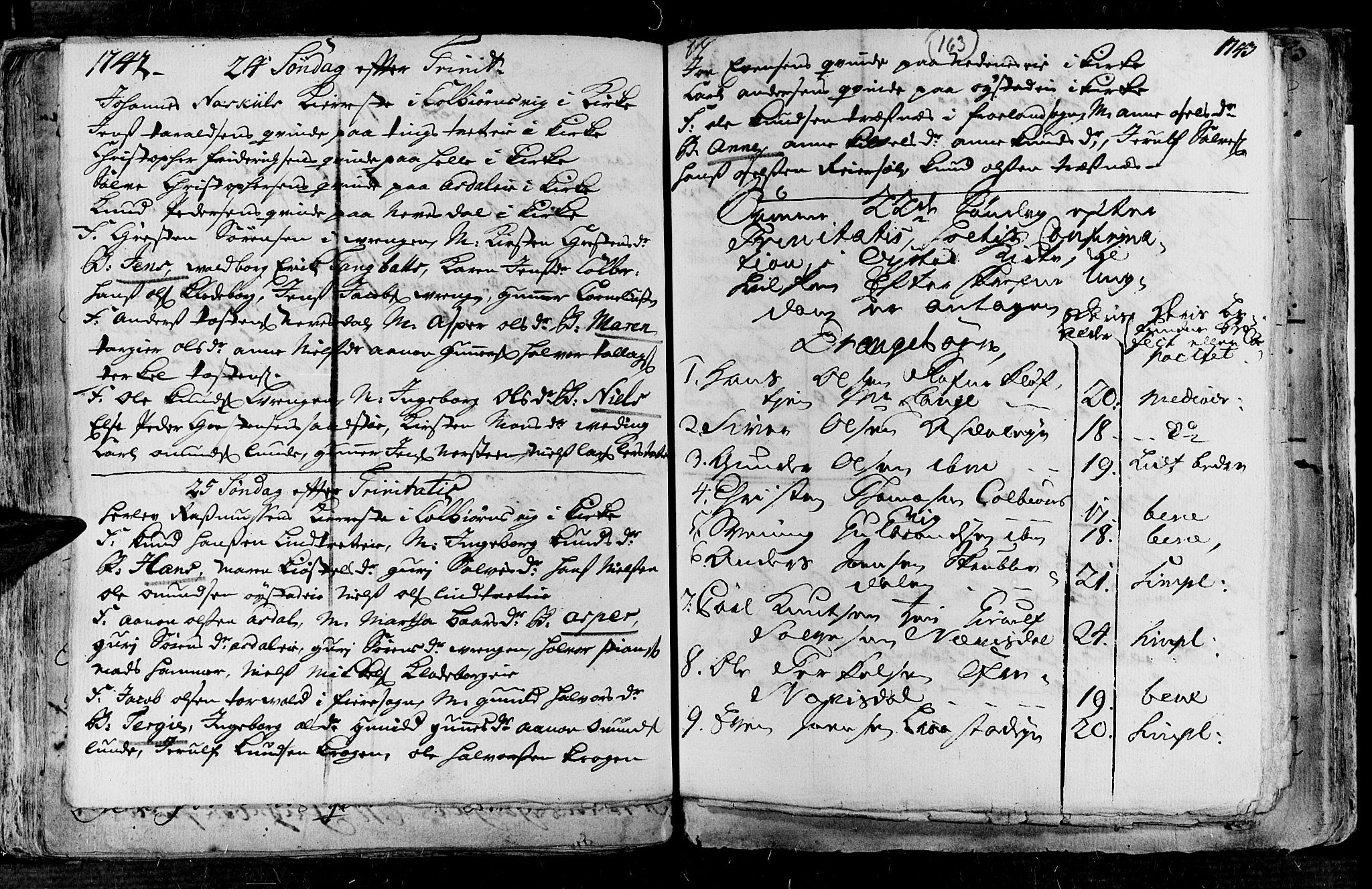 Øyestad sokneprestkontor, AV/SAK-1111-0049/F/Fa/L0004: Parish register (official) no. A 4, 1730-1750, p. 163