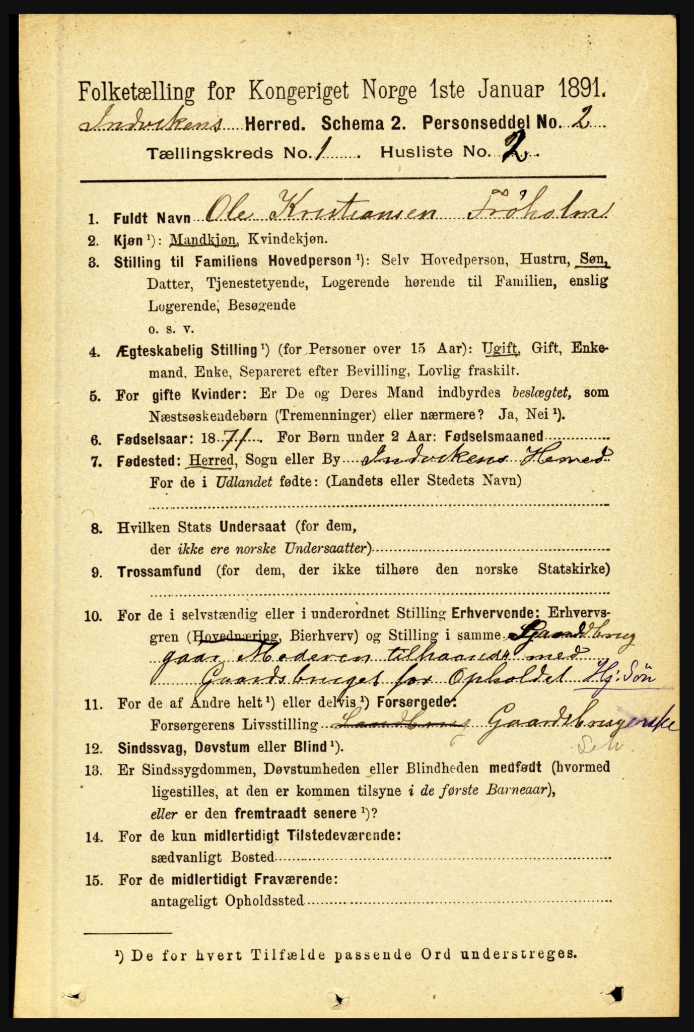 RA, 1891 census for 1447 Innvik, 1891, p. 115