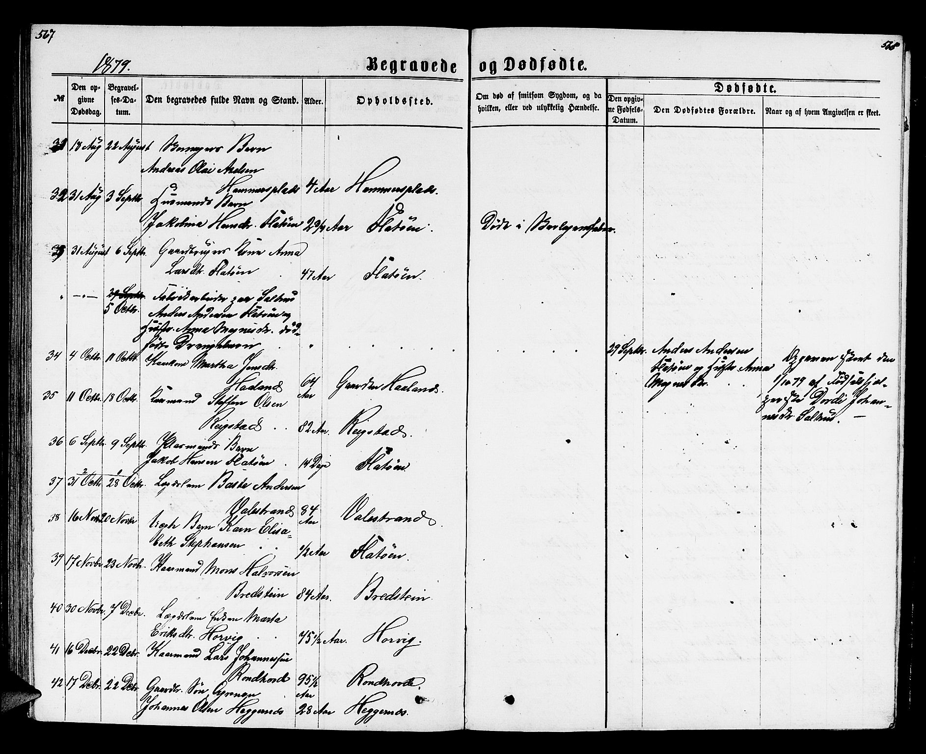 Hamre sokneprestembete, SAB/A-75501/H/Ha/Hab: Parish register (copy) no. B 2, 1863-1880, p. 567-568