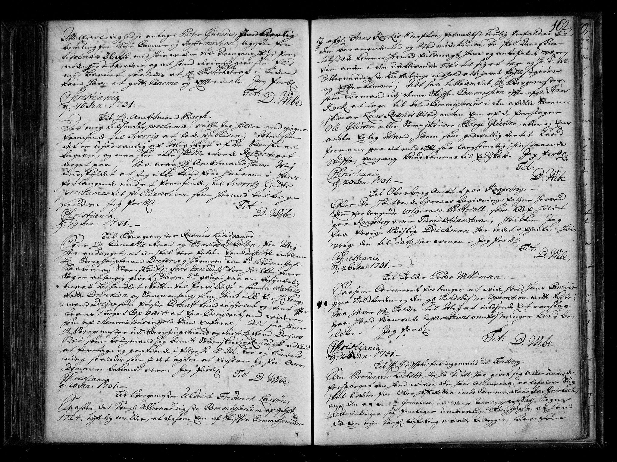 Stattholderembetet 1572-1771, AV/RA-EA-2870/Be/L0007: Ordreprotokoll, 1726-1731, p. 161b-162a