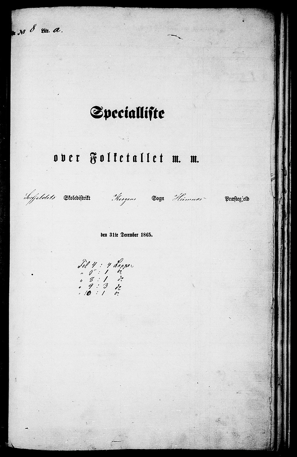 RA, 1865 census for Hemnes, 1865, p. 128