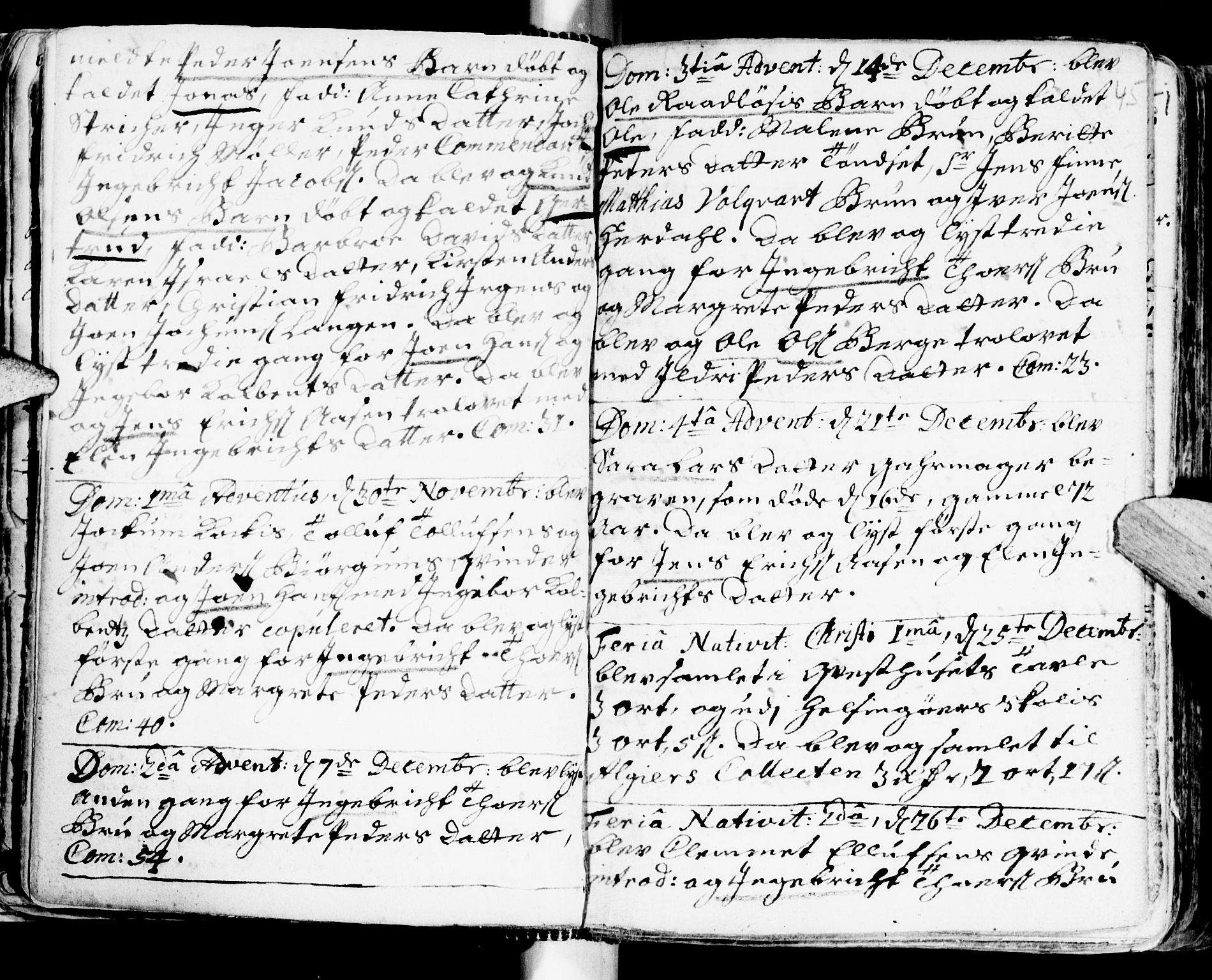 Ministerialprotokoller, klokkerbøker og fødselsregistre - Sør-Trøndelag, SAT/A-1456/681/L0924: Parish register (official) no. 681A02, 1720-1731, p. 44-45