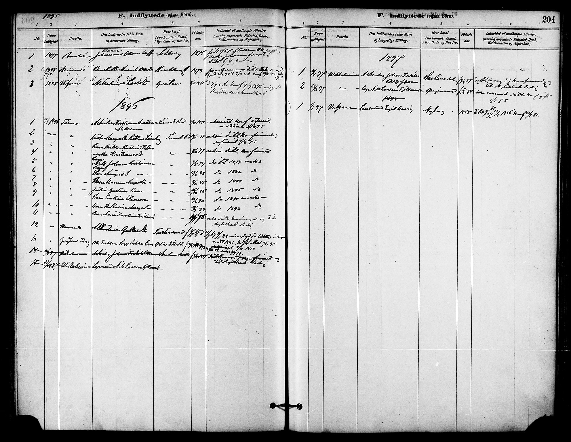 Ministerialprotokoller, klokkerbøker og fødselsregistre - Nordland, SAT/A-1459/823/L0325: Parish register (official) no. 823A02, 1878-1898, p. 204