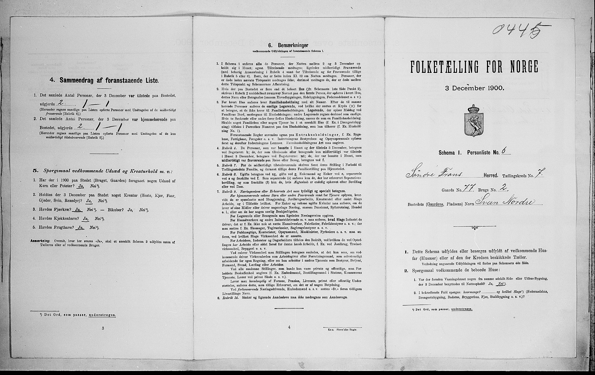 SAH, 1900 census for Sør-Fron, 1900, p. 862