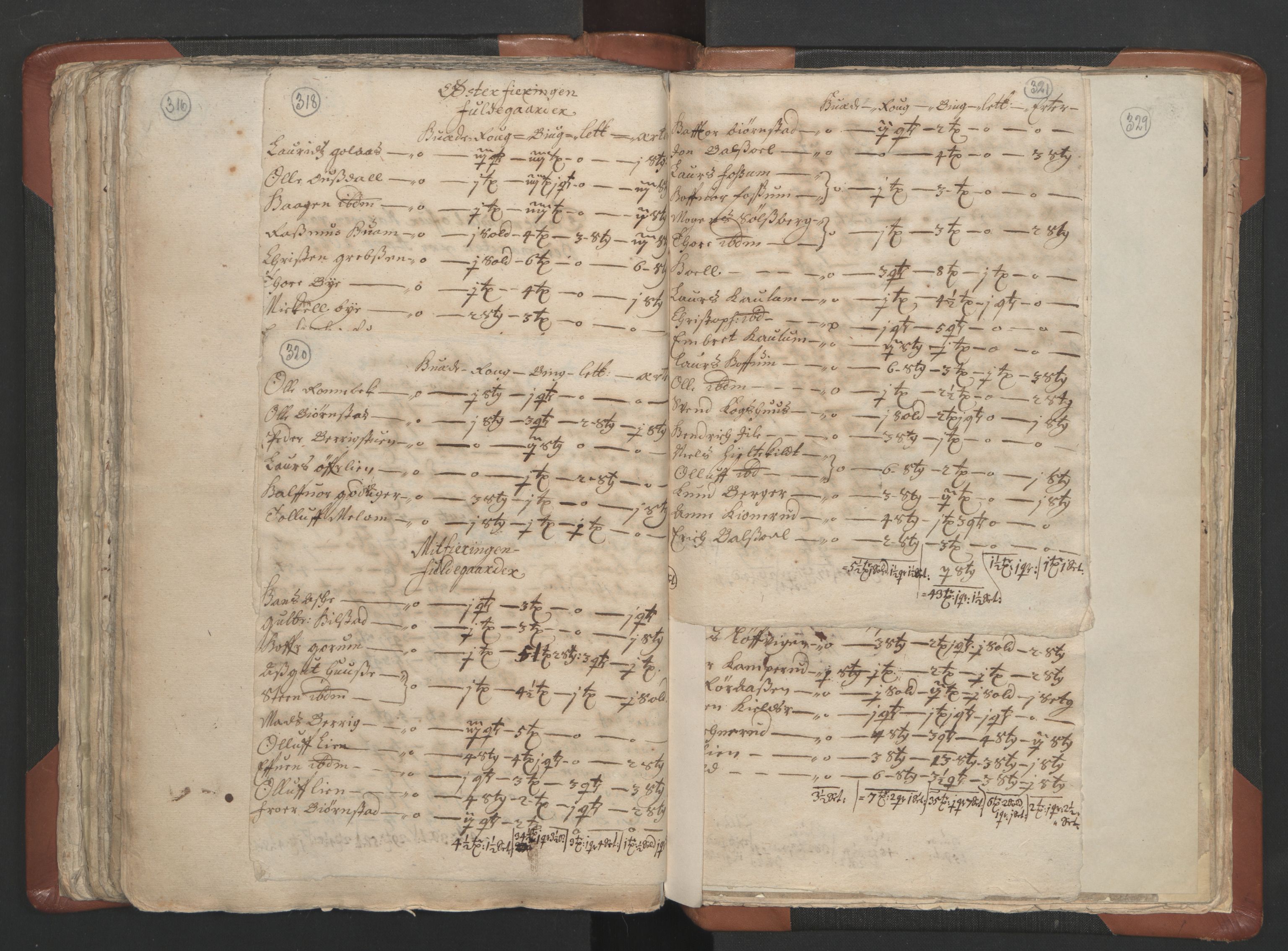 RA, Vicar's Census 1664-1666, no. 5: Hedmark deanery, 1664-1666, p. 320-321