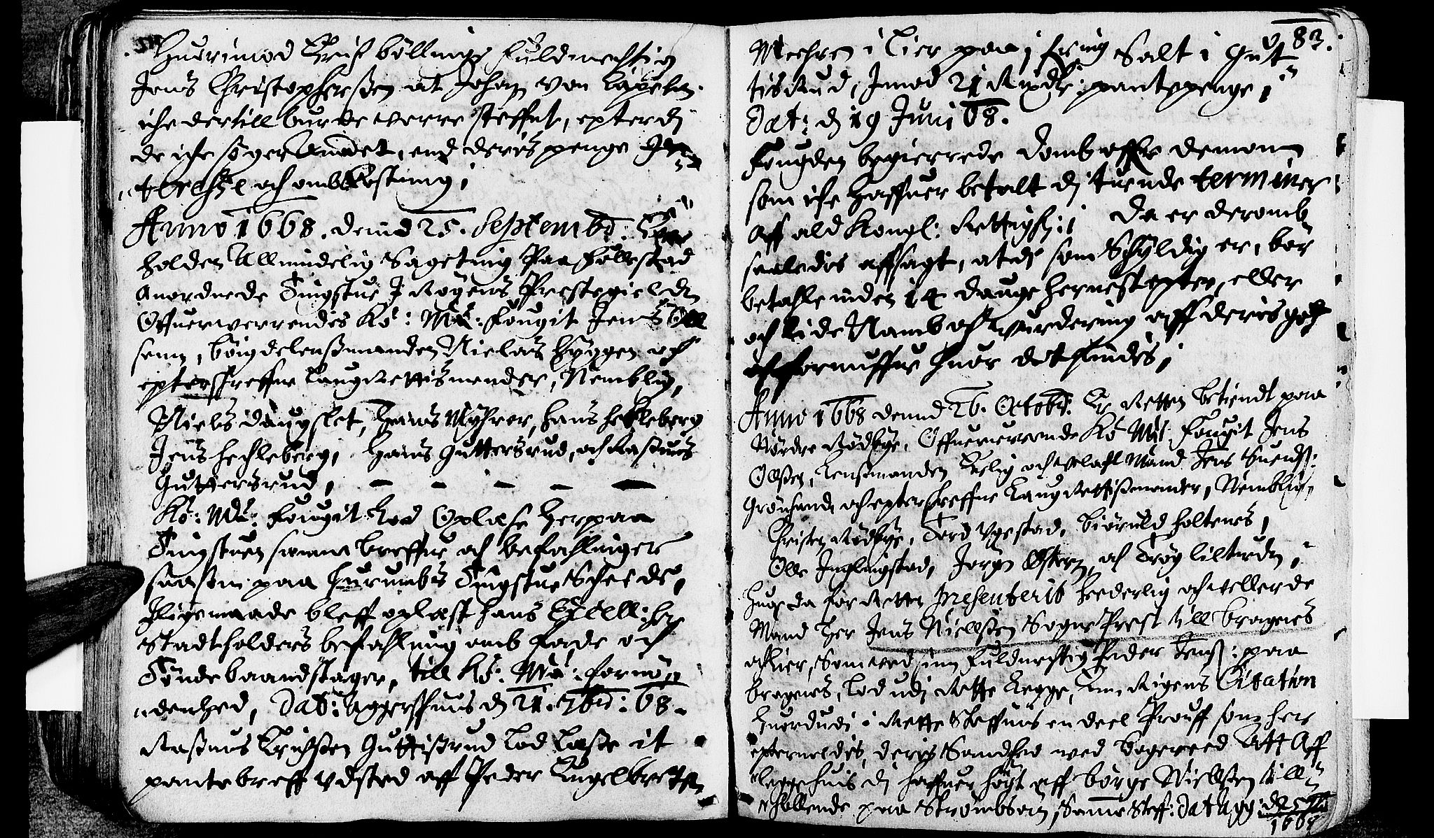 Lier, Røyken og Hurum sorenskriveri, SAKO/A-89/F/Fa/L0009: Tingbok, 1668, p. 83