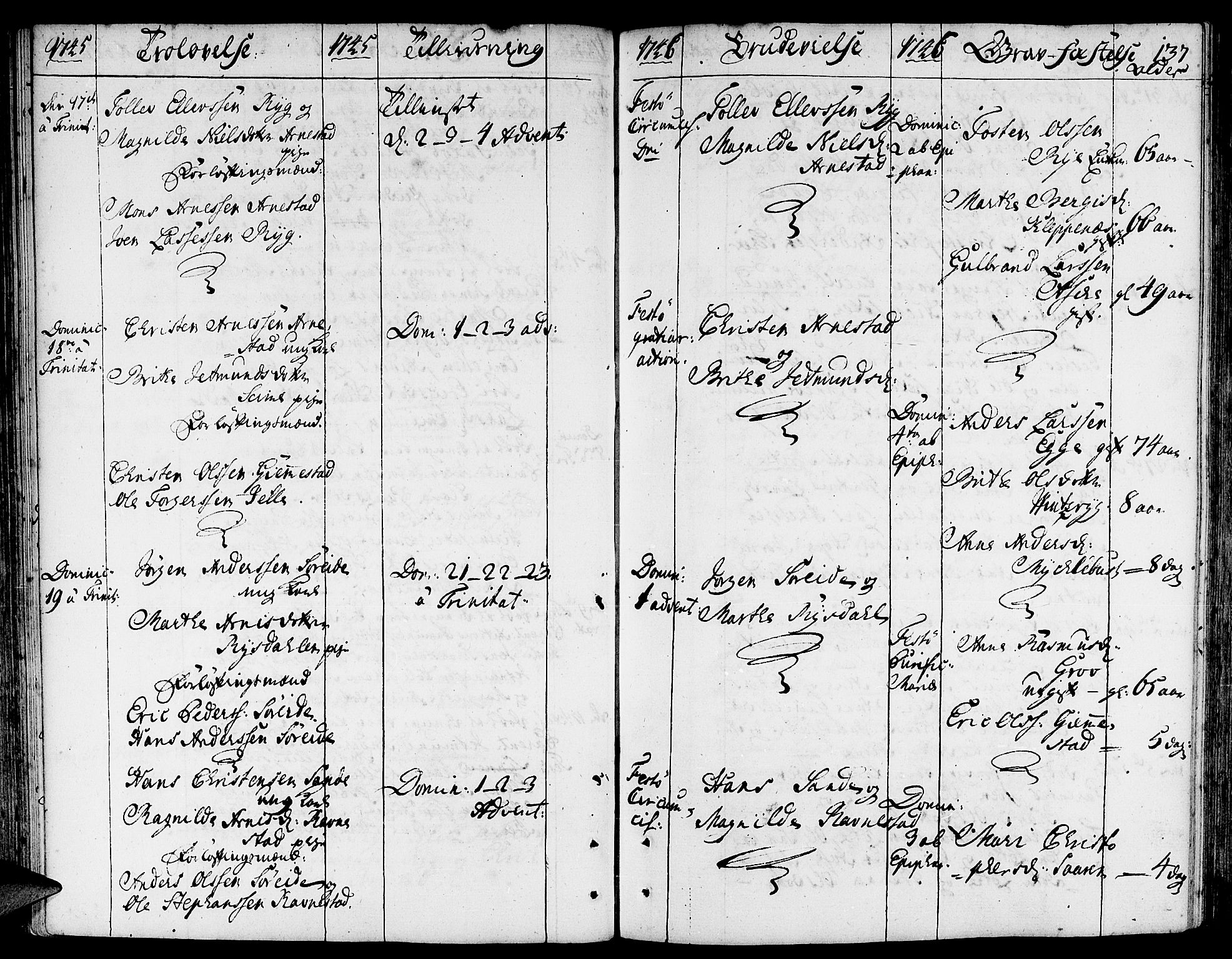 Gloppen sokneprestembete, SAB/A-80101/H/Haa/Haaa/L0003: Parish register (official) no. A 3, 1739-1757, p. 137