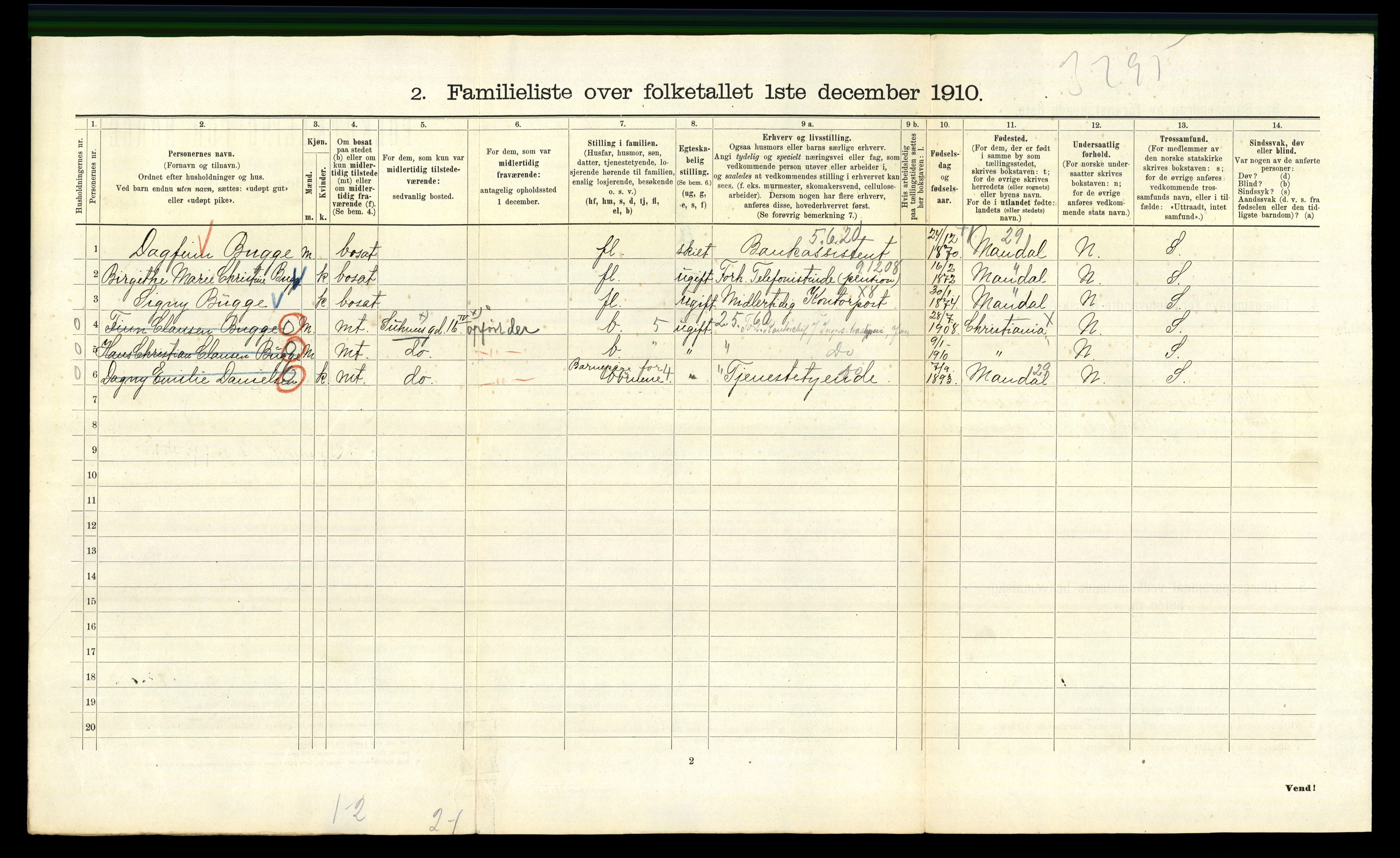 RA, 1910 census for Kristiania, 1910, p. 18006