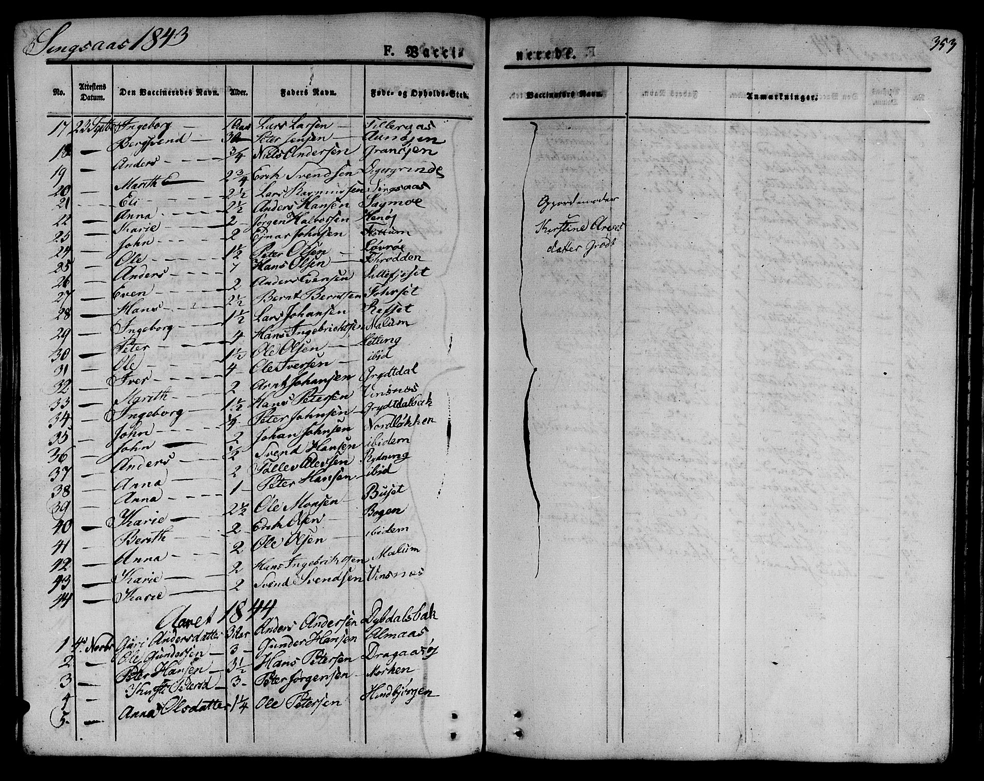 Ministerialprotokoller, klokkerbøker og fødselsregistre - Sør-Trøndelag, SAT/A-1456/685/L0961: Parish register (official) no. 685A05 /2, 1829-1845, p. 353