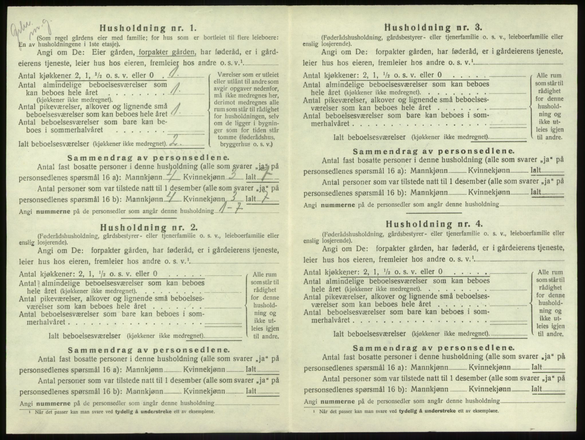 SAB, 1920 census for Naustdal, 1920, p. 242