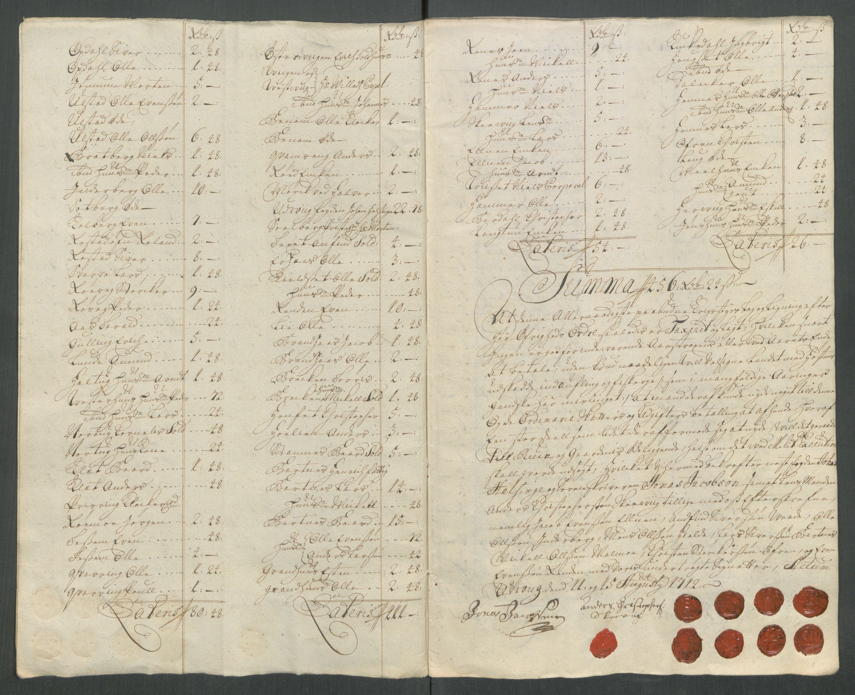 Rentekammeret inntil 1814, Reviderte regnskaper, Fogderegnskap, RA/EA-4092/R63/L4320: Fogderegnskap Inderøy, 1712, p. 162