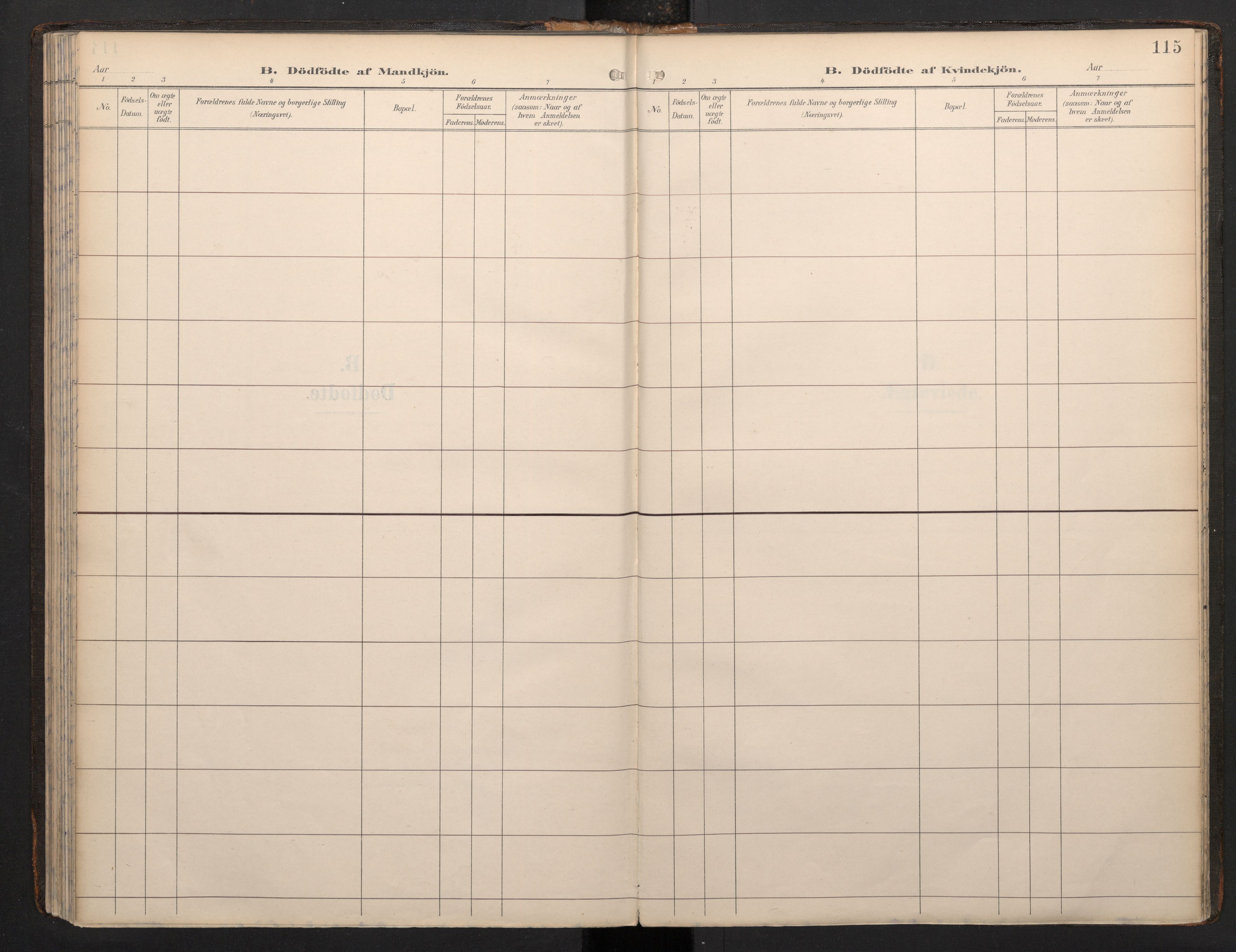 Korskirken sokneprestembete, AV/SAB-A-76101/H/Haa/L0053: Parish register (official) no. G 3, 1892-1988, p. 114b-115a