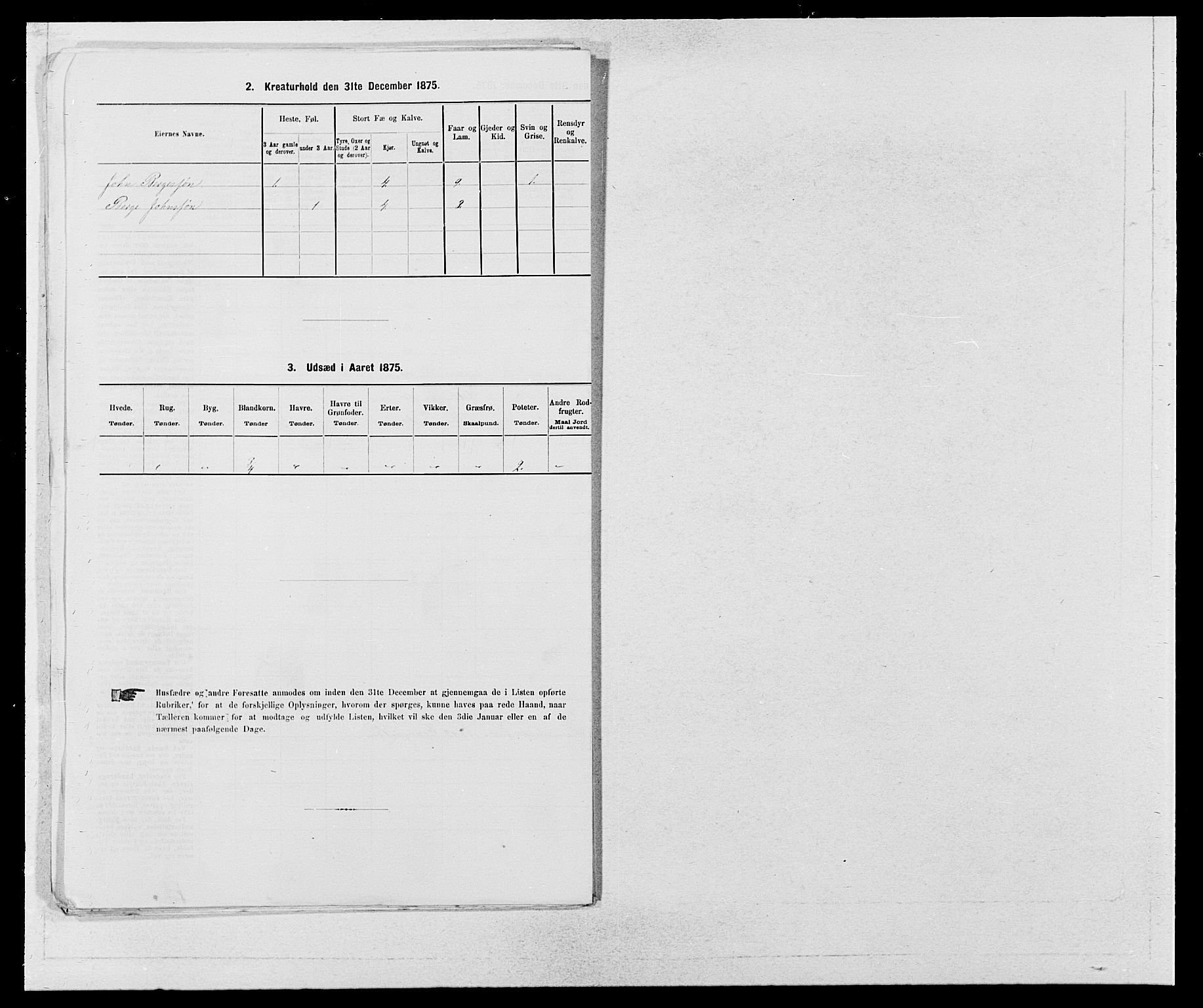 SAB, 1875 census for 1235P Voss, 1875, p. 2052