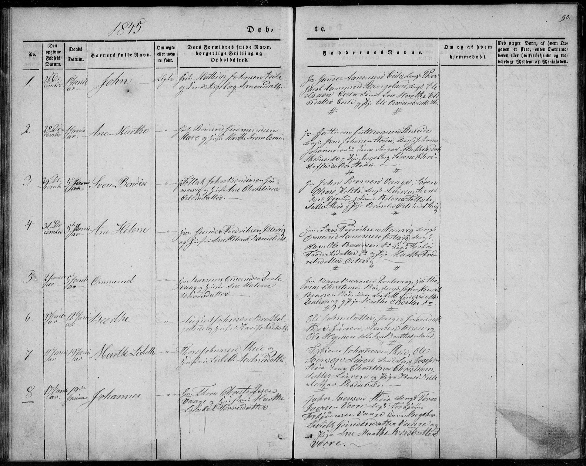 Avaldsnes sokneprestkontor, SAST/A -101851/H/Ha/Haa/L0006: Parish register (official) no. A 6, 1839-1847, p. 90