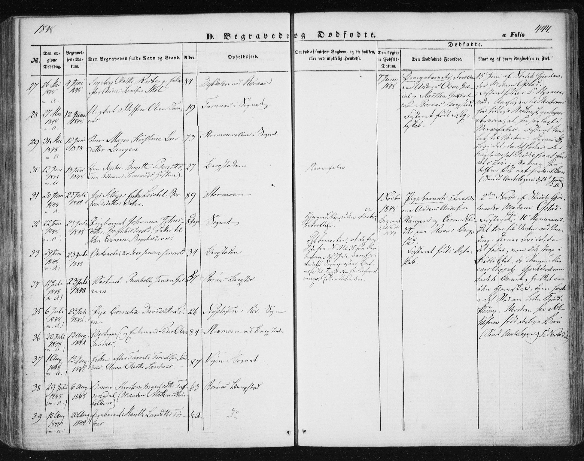 Ministerialprotokoller, klokkerbøker og fødselsregistre - Sør-Trøndelag, AV/SAT-A-1456/681/L0931: Parish register (official) no. 681A09, 1845-1859, p. 444