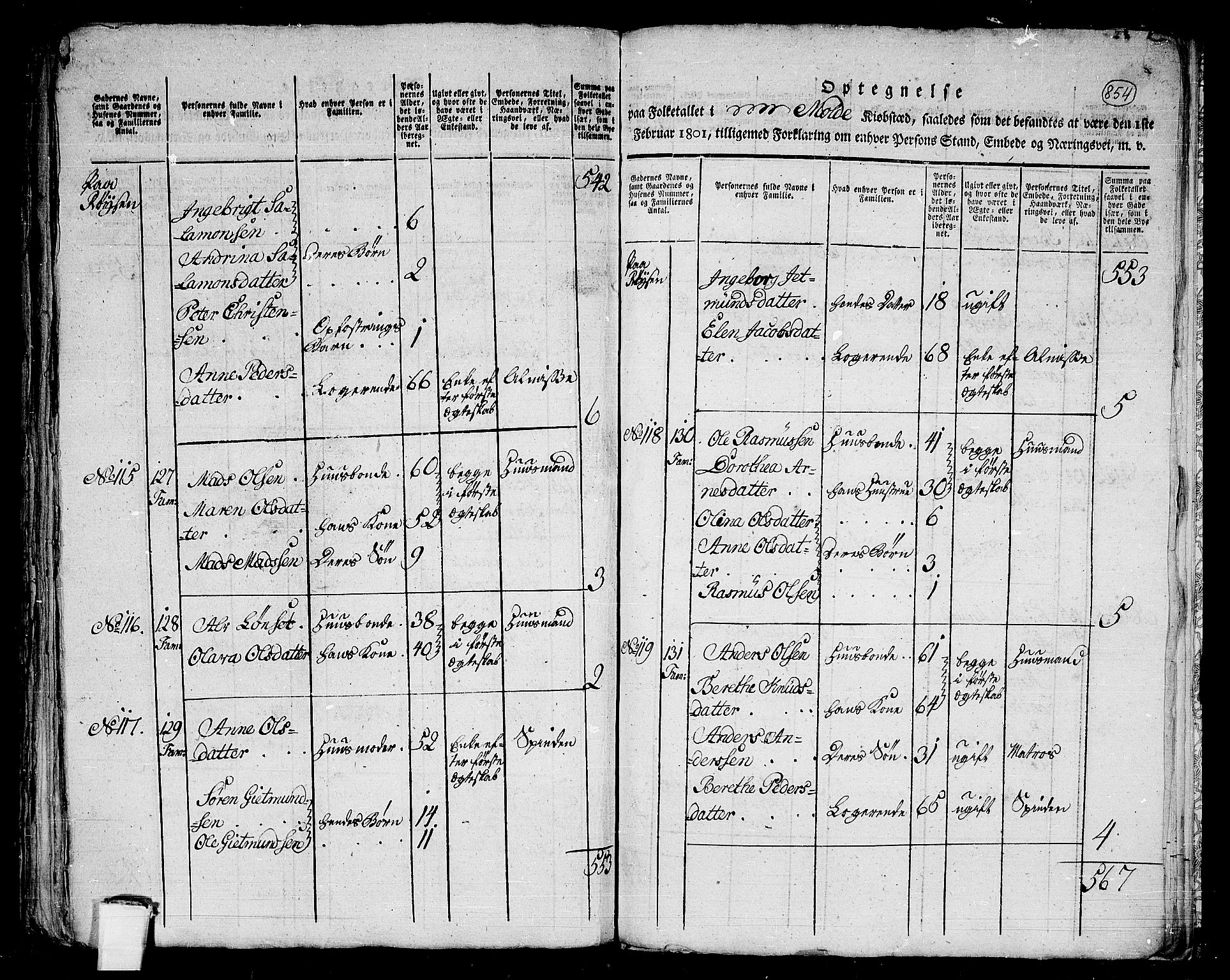 RA, 1801 census for 1544P Bolsøy, 1801, p. 853b-854a