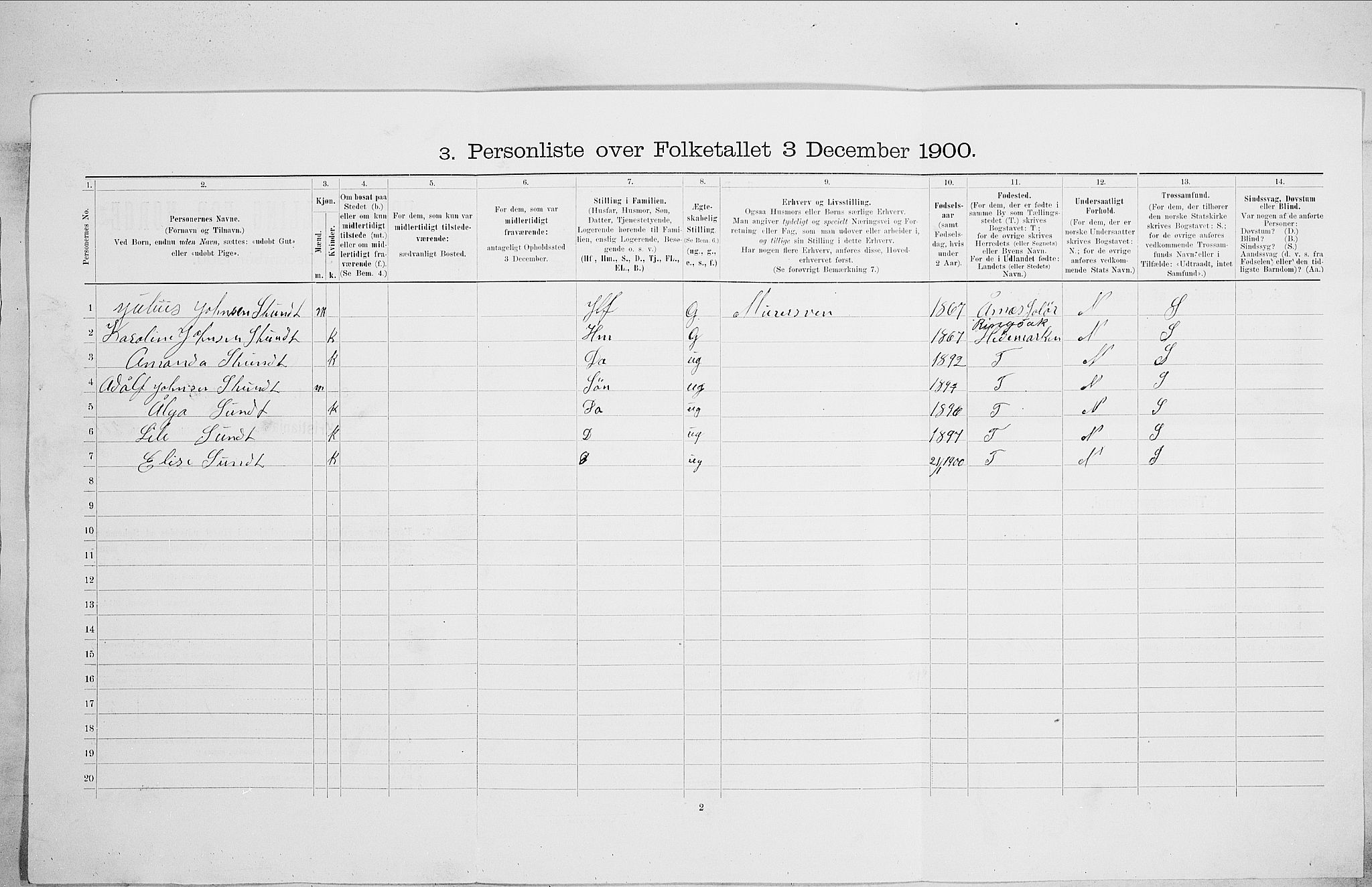 SAO, 1900 census for Kristiania, 1900, p. 64458