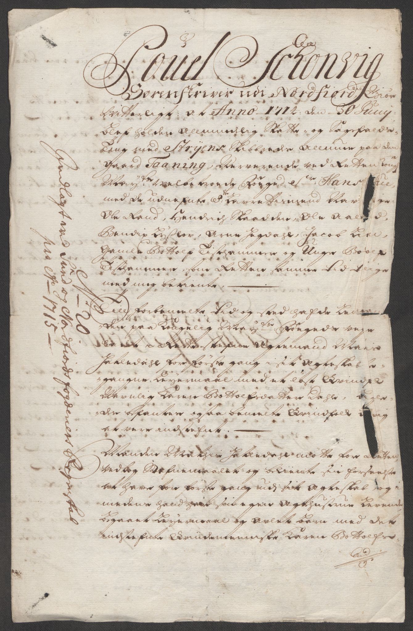 Rentekammeret inntil 1814, Reviderte regnskaper, Fogderegnskap, AV/RA-EA-4092/R53/L3439: Fogderegnskap Sunn- og Nordfjord, 1715, p. 418