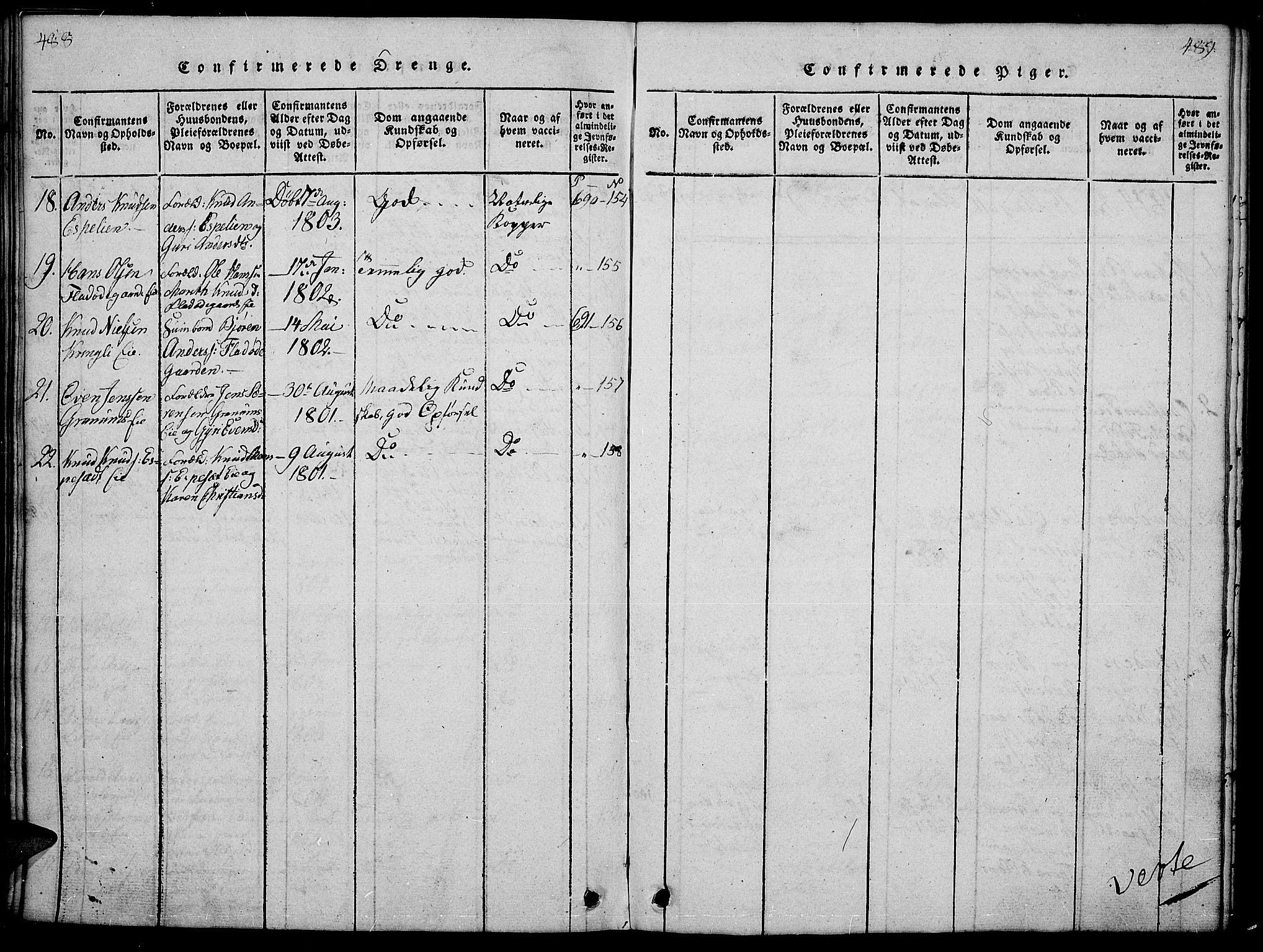 Sør-Aurdal prestekontor, SAH/PREST-128/H/Ha/Hab/L0001: Parish register (copy) no. 1, 1815-1826, p. 488-489