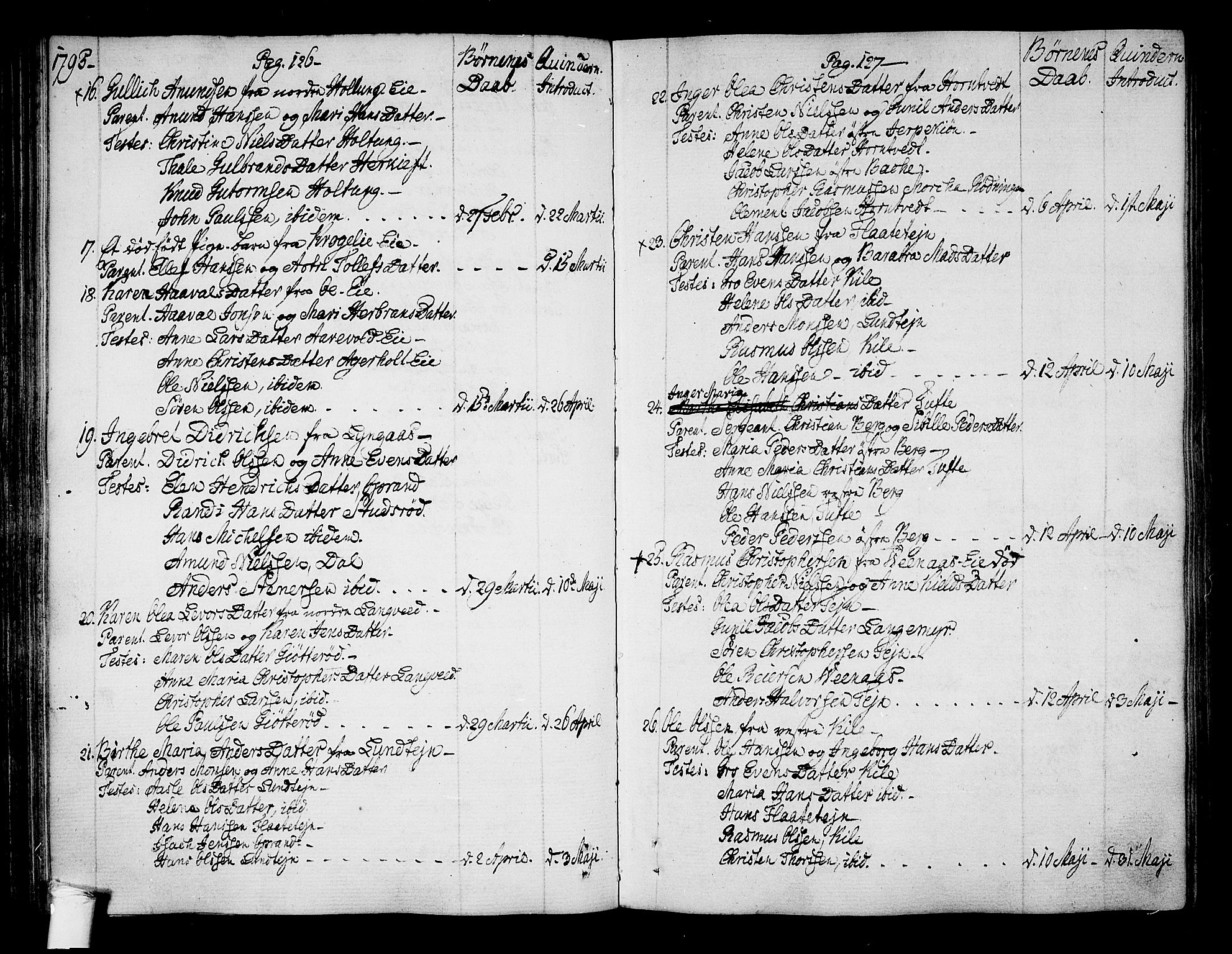 Ramnes kirkebøker, SAKO/A-314/F/Fa/L0003: Parish register (official) no. I 3, 1790-1813, p. 126-127