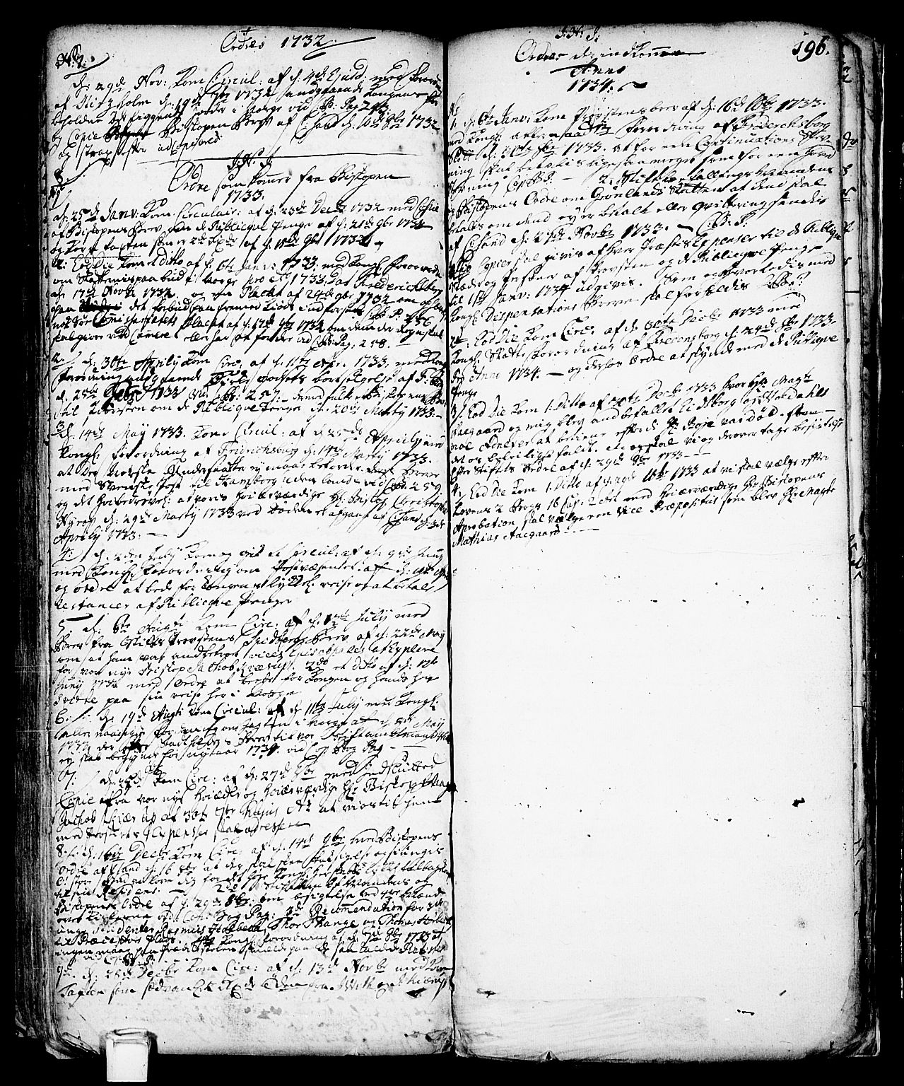 Vinje kirkebøker, SAKO/A-312/F/Fa/L0001: Parish register (official) no. I 1, 1717-1766, p. 196