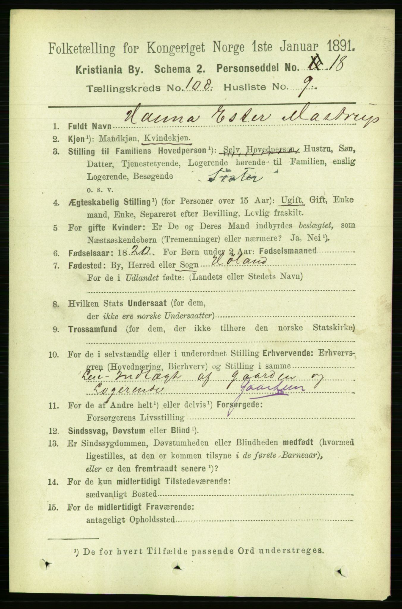 RA, 1891 census for 0301 Kristiania, 1891, p. 55751