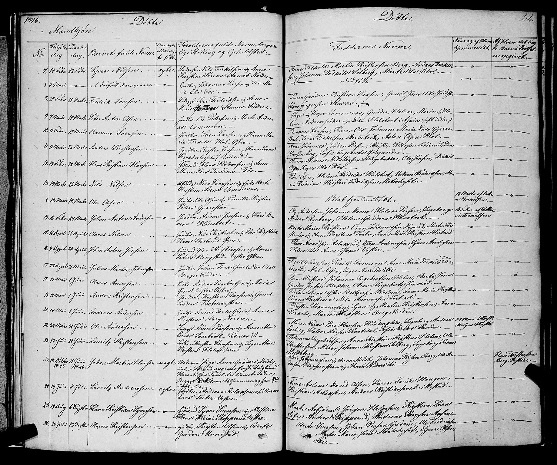 Skiptvet prestekontor Kirkebøker, AV/SAO-A-20009/F/Fa/L0006: Parish register (official) no. 6, 1839-1860, p. 32