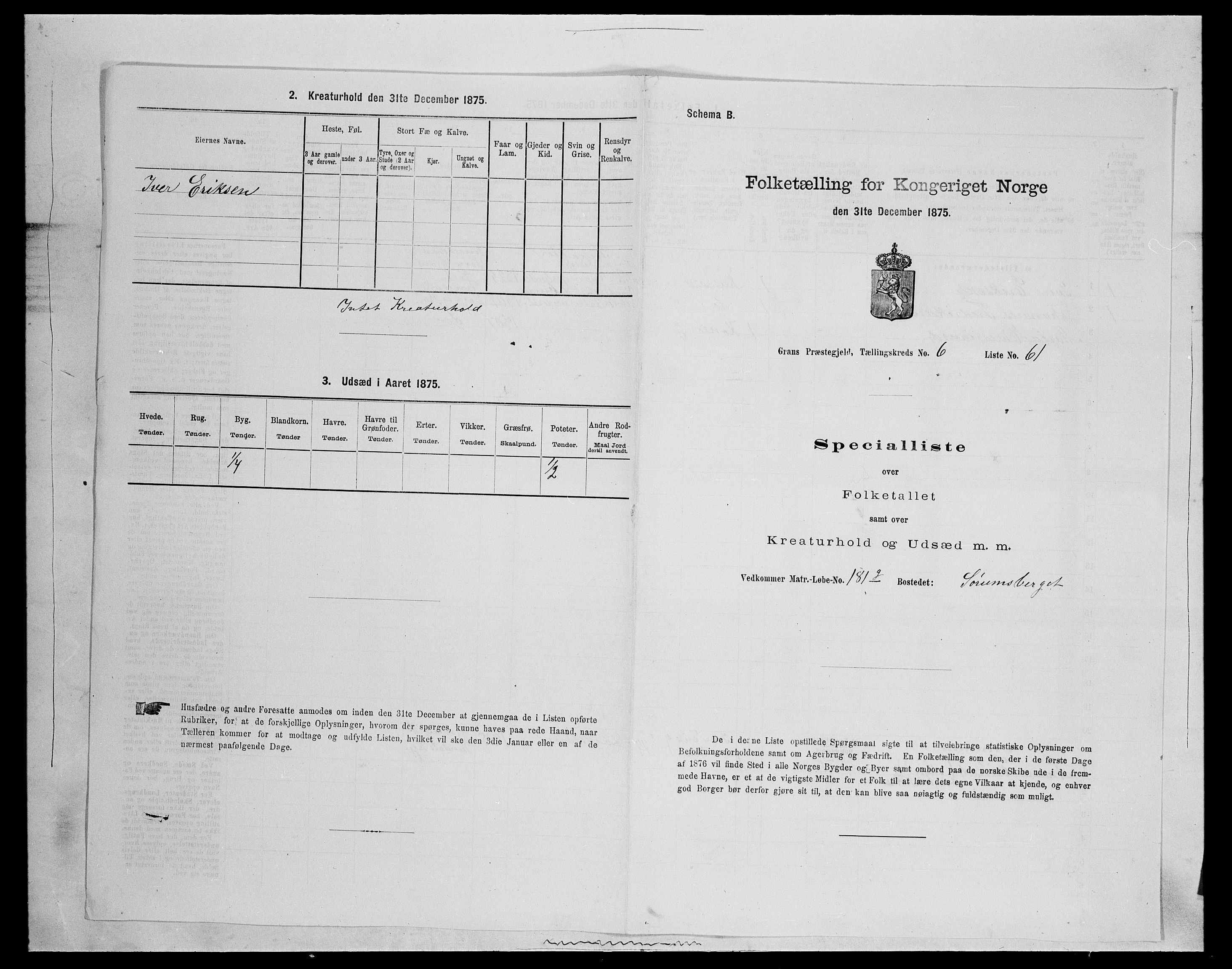 SAH, 1875 census for 0534P Gran, 1875, p. 1142