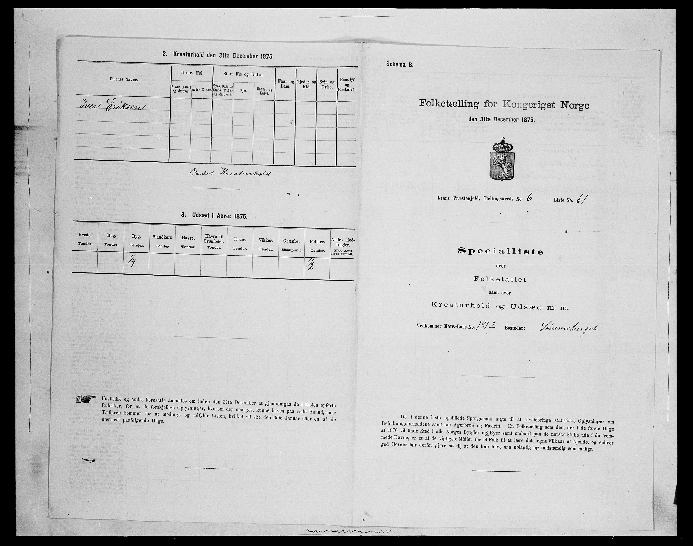 SAH, 1875 census for 0534P Gran, 1875, p. 1142
