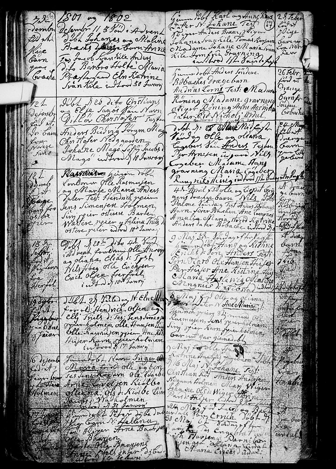 Hvaler prestekontor Kirkebøker, SAO/A-2001/F/Fa/L0002: Parish register (official) no. I 2, 1749-1816, p. 56-57