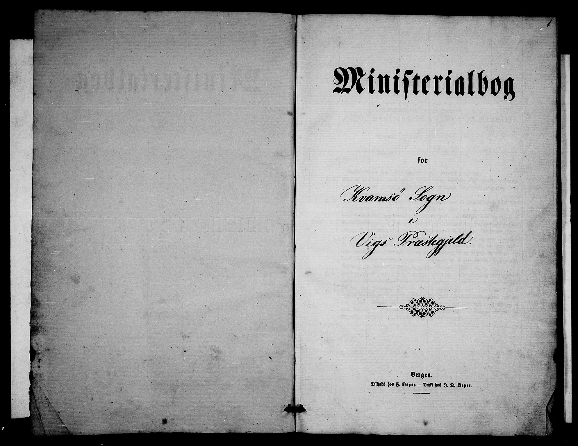 Balestrand sokneprestembete, SAB/A-79601/H/Hab/Habc/L0001: Parish register (copy) no. C 1, 1857-1877, p. 1