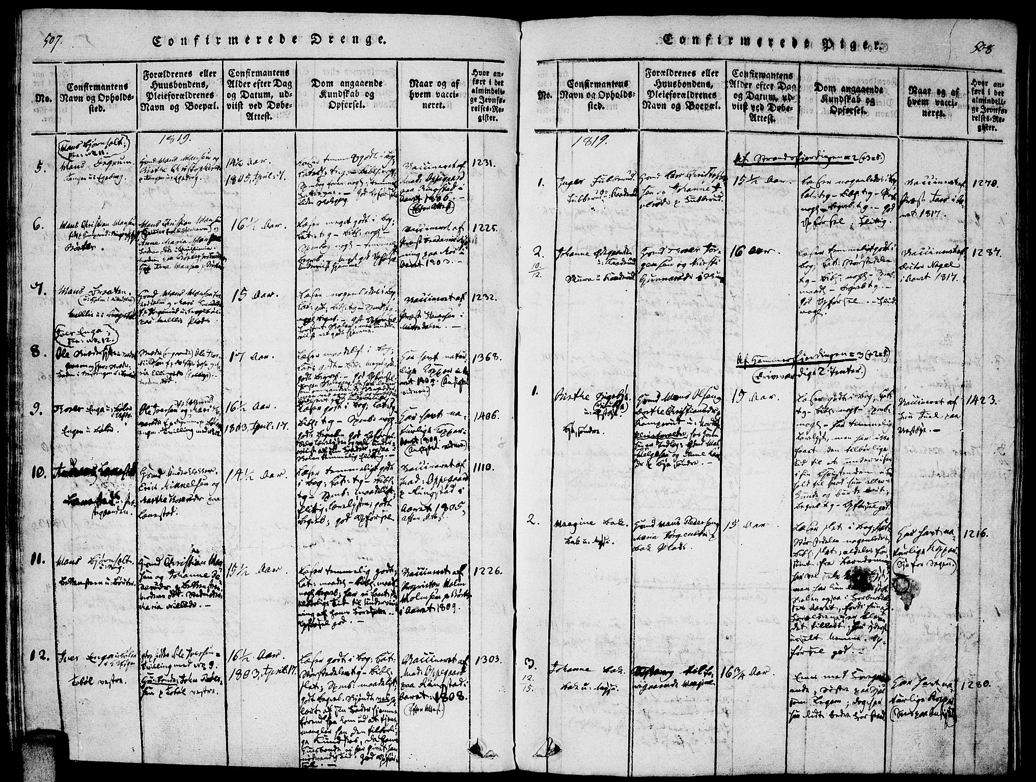 Enebakk prestekontor Kirkebøker, SAO/A-10171c/F/Fa/L0005: Parish register (official) no. I 5, 1790-1825, p. 507-508