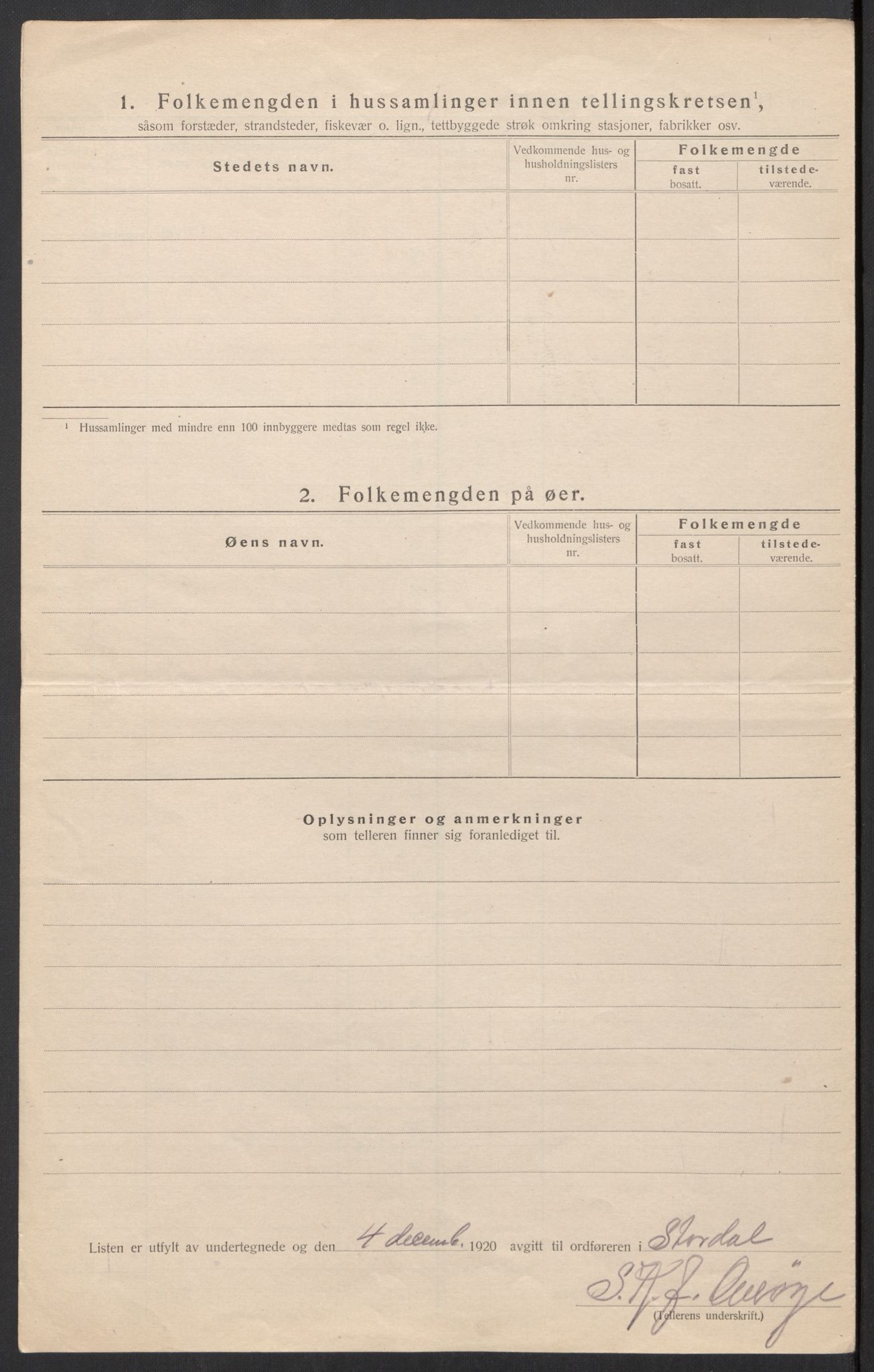 SAT, 1920 census for Stordal, 1920, p. 24