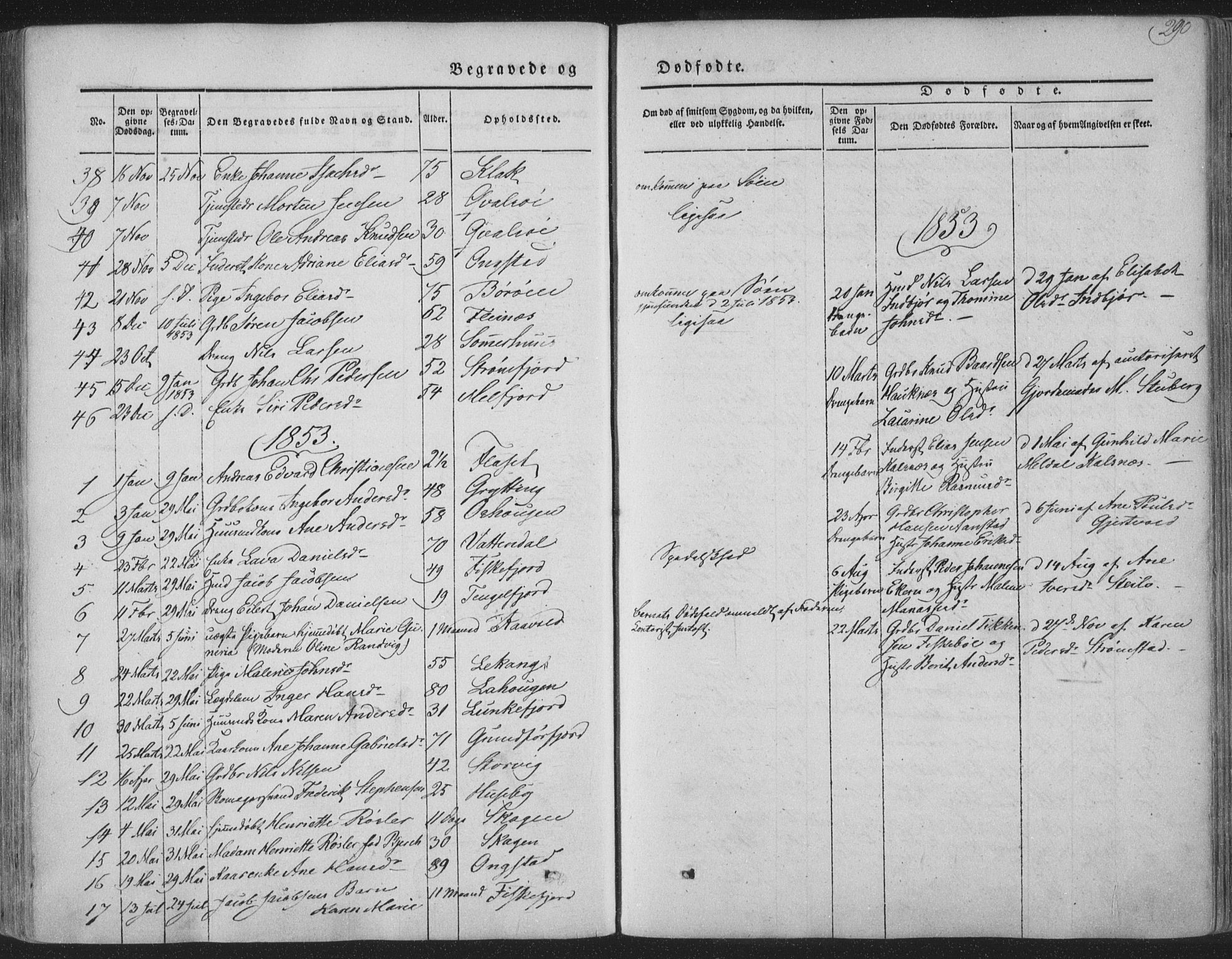 Ministerialprotokoller, klokkerbøker og fødselsregistre - Nordland, SAT/A-1459/888/L1241: Parish register (official) no. 888A07, 1849-1869, p. 290