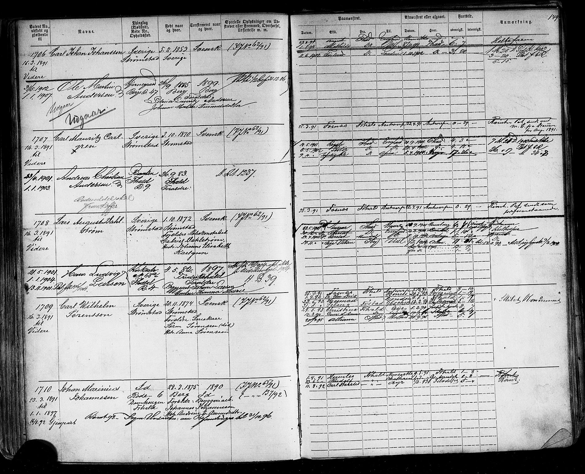 Halden mønstringskontor, AV/SAO-A-10569a/F/Fc/Fca/L0003: Annotasjonsrulle, 1875-1910, p. 158