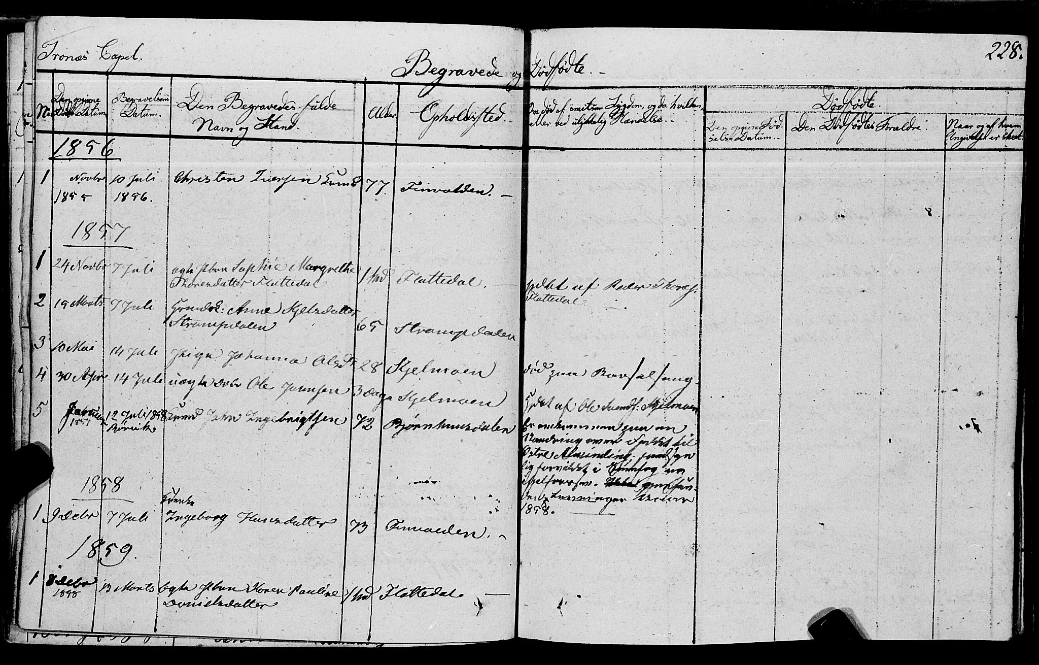 Ministerialprotokoller, klokkerbøker og fødselsregistre - Nord-Trøndelag, SAT/A-1458/762/L0538: Parish register (official) no. 762A02 /2, 1833-1879, p. 228