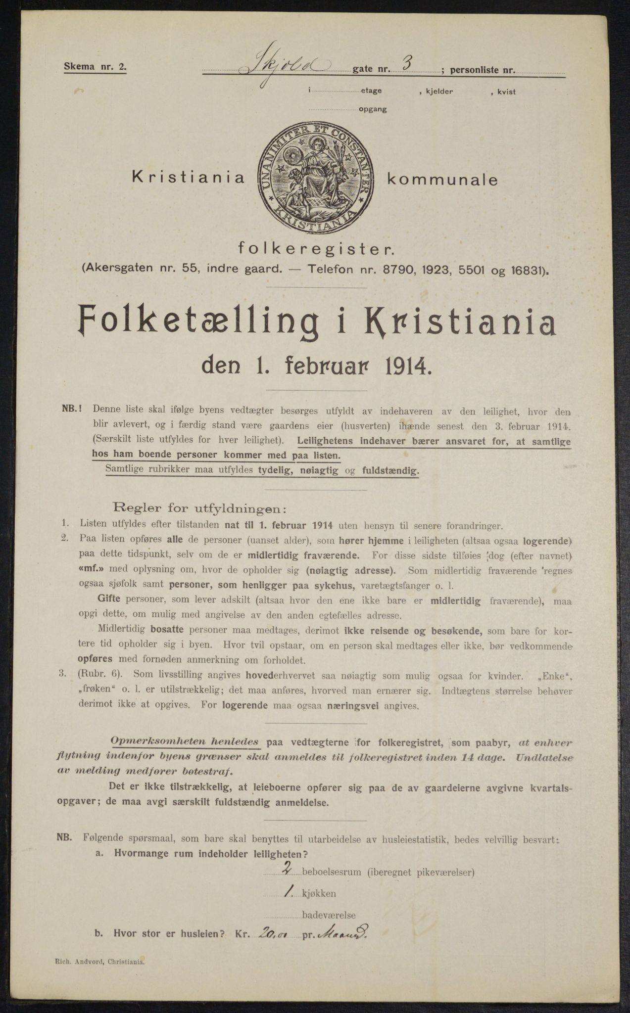 OBA, Municipal Census 1914 for Kristiania, 1914, p. 96044