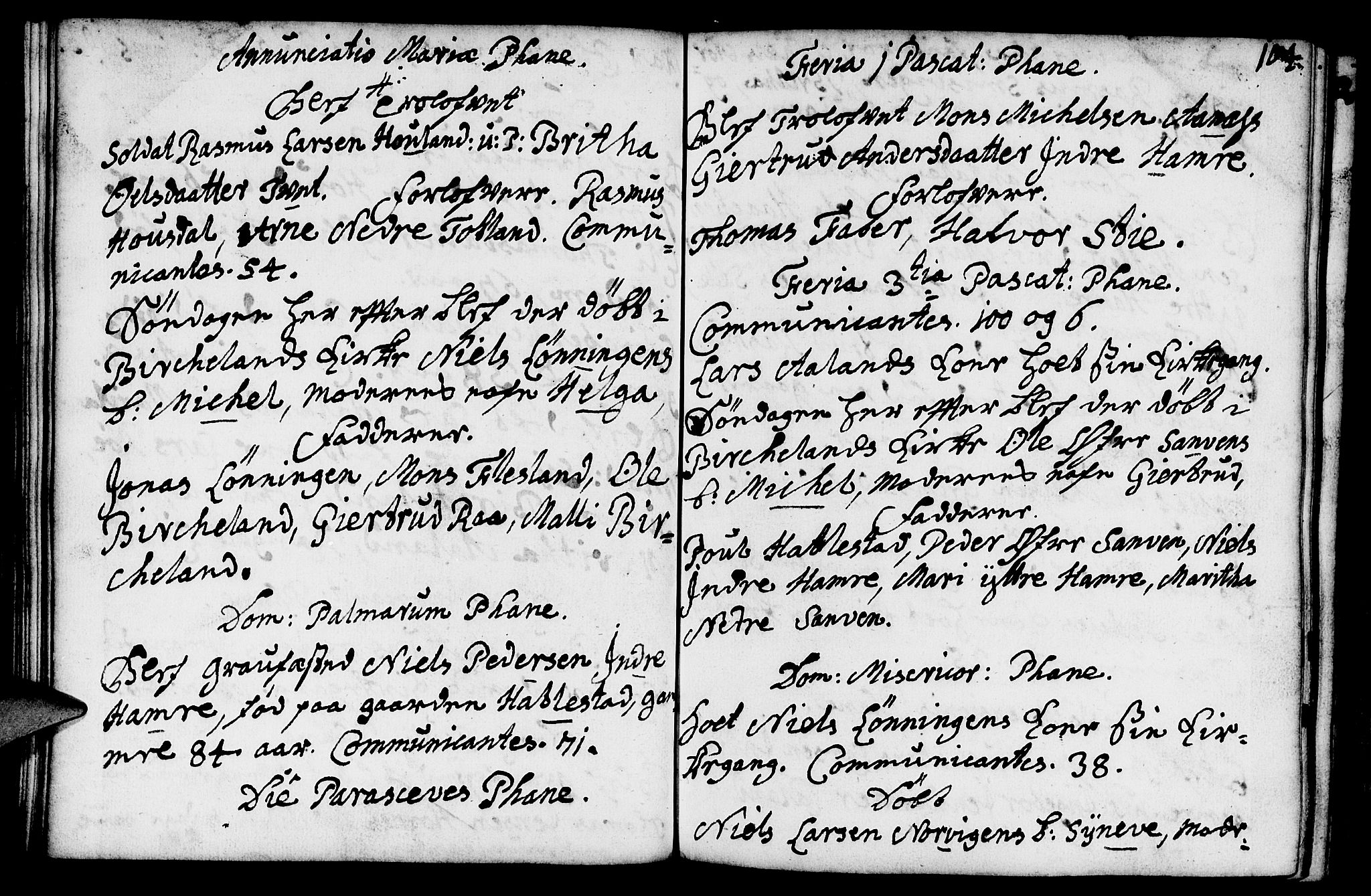 Fana Sokneprestembete, AV/SAB-A-75101/H/Haa/Haaa/L0002: Parish register (official) no. A 2, 1719-1735, p. 104