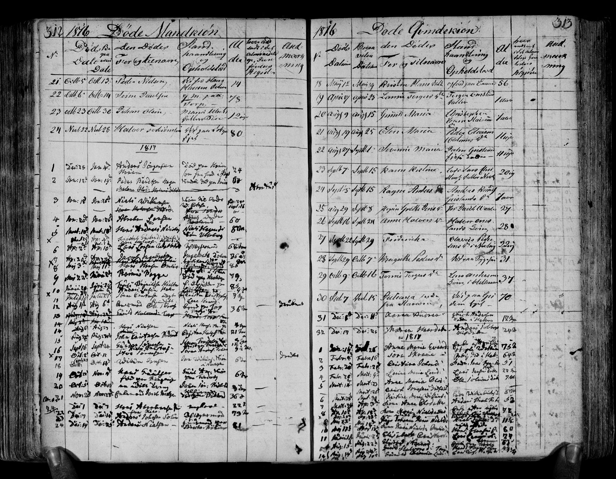 Brunlanes kirkebøker, SAKO/A-342/F/Fa/L0002: Parish register (official) no. I 2, 1802-1834, p. 312-313