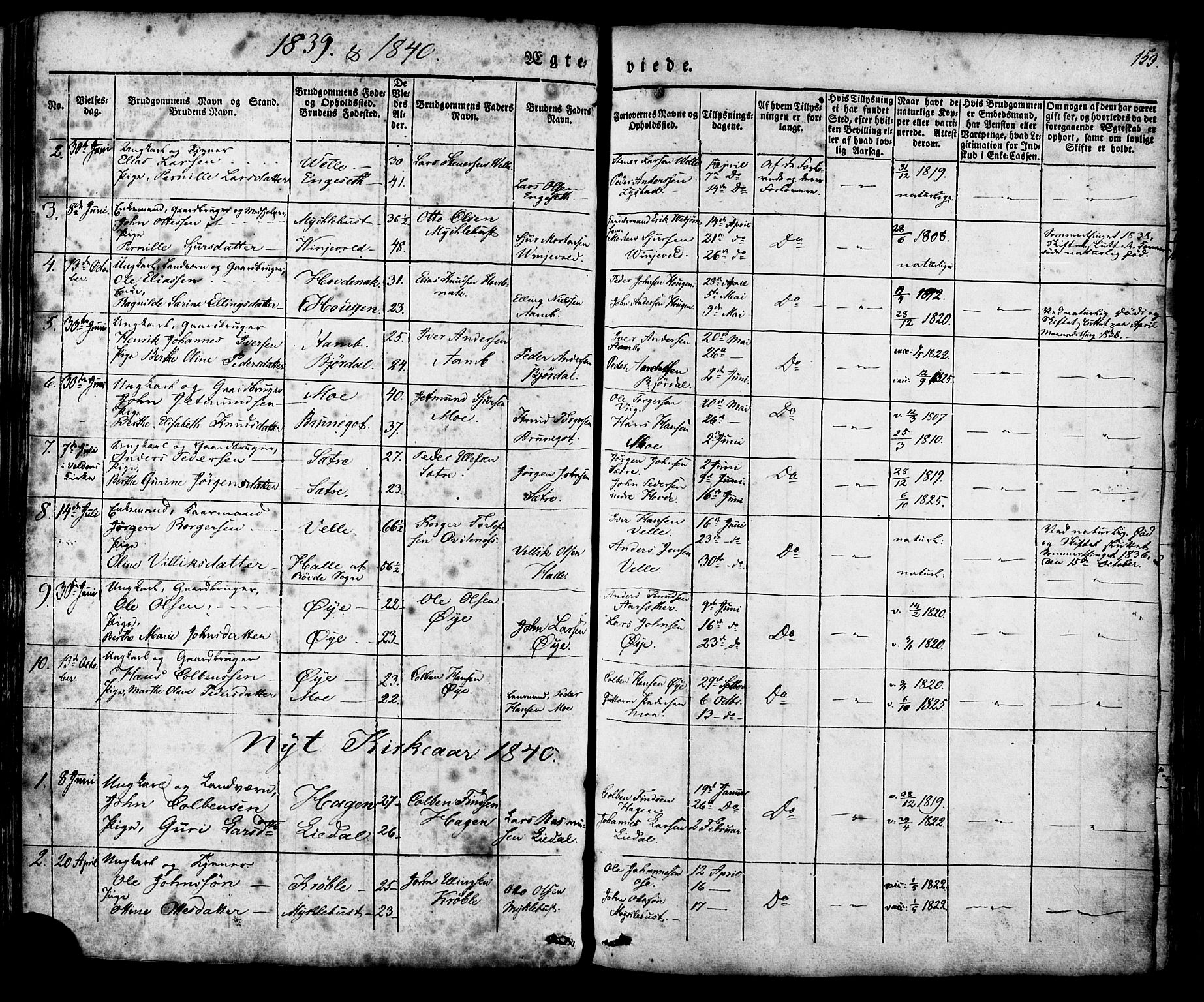 Ministerialprotokoller, klokkerbøker og fødselsregistre - Møre og Romsdal, AV/SAT-A-1454/513/L0174: Parish register (official) no. 513A01, 1831-1855, p. 153